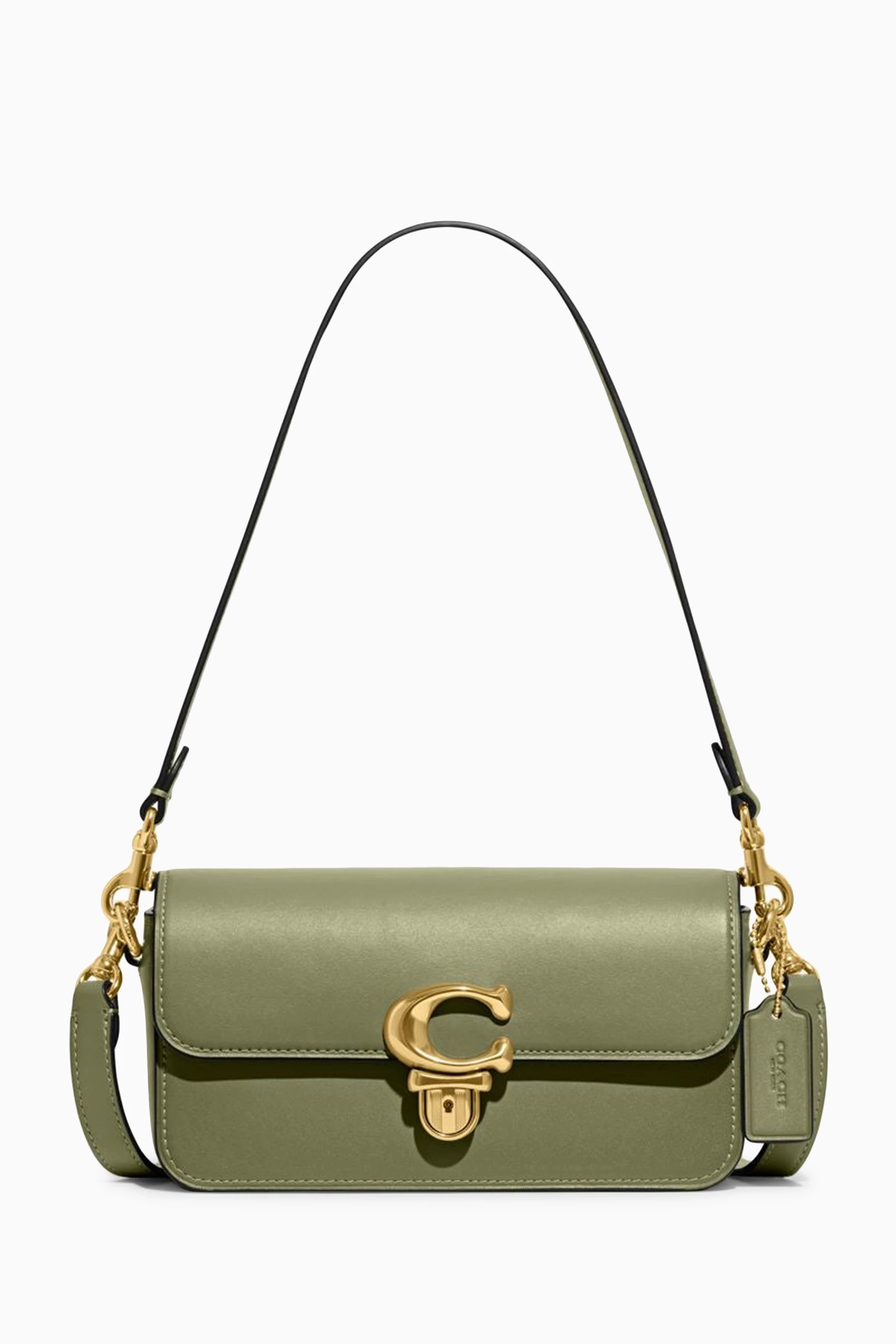 Buy Coach Green Mini Studio Baguette Bag in Leather For Women Online Ounass UAE