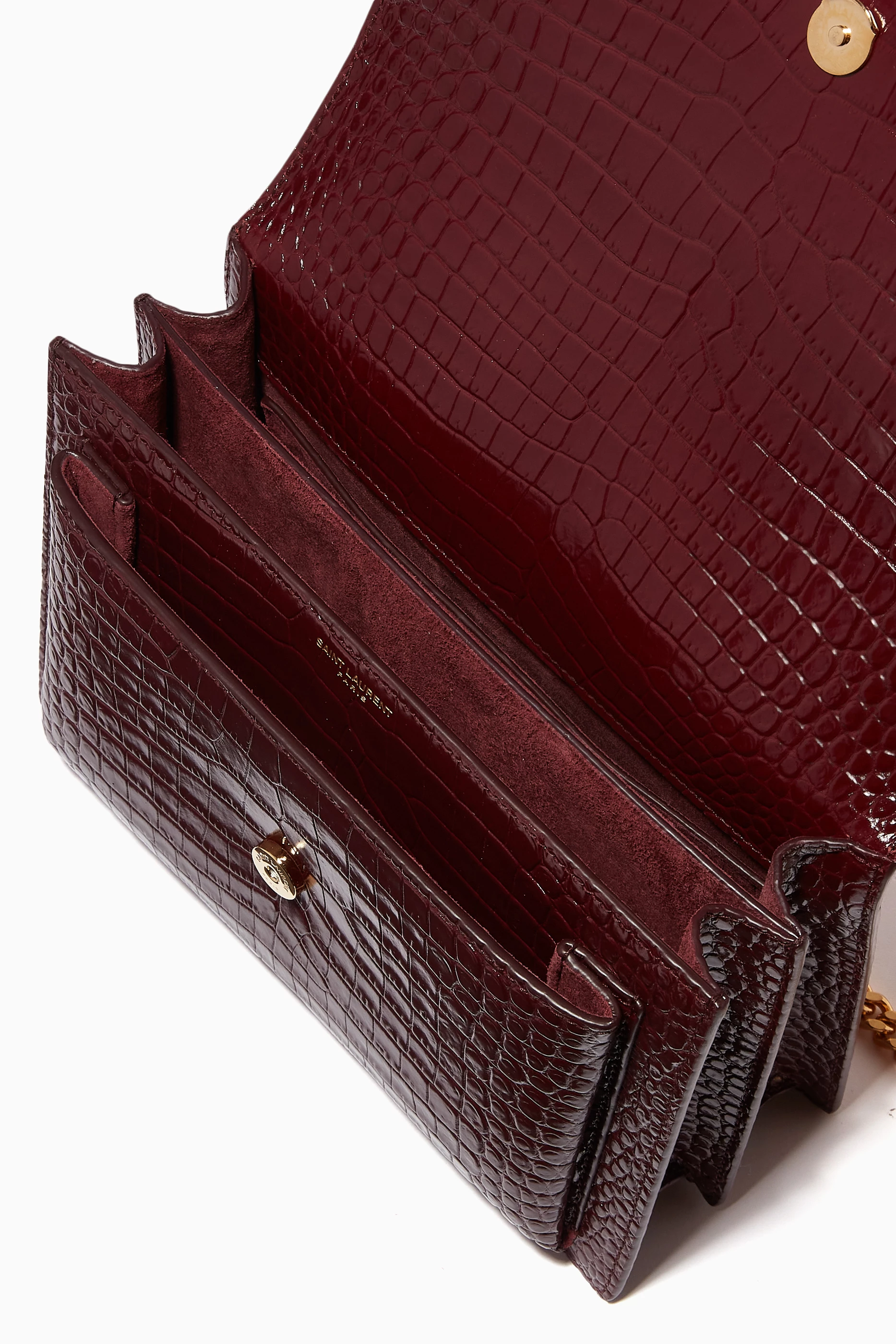 Ysl croc chain bag outlet