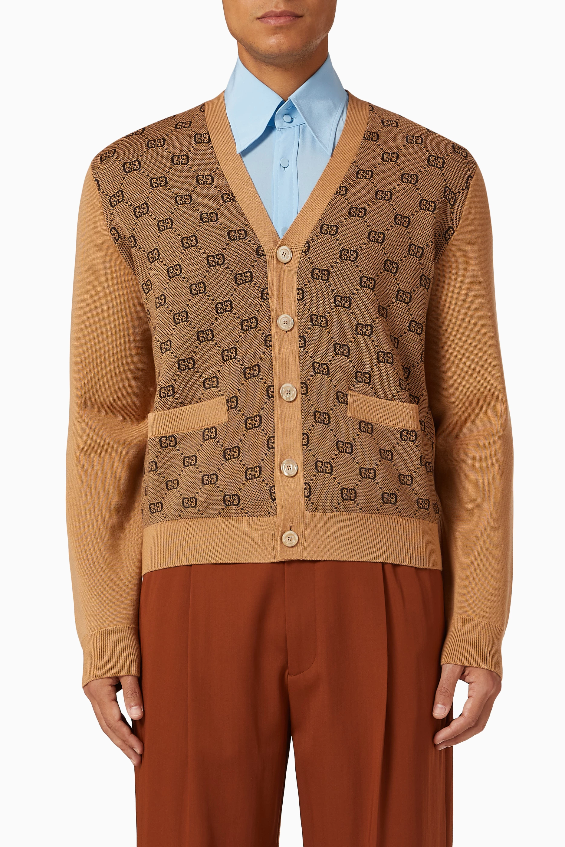 Gucci tiger jacquard wool cardigan new arrivals