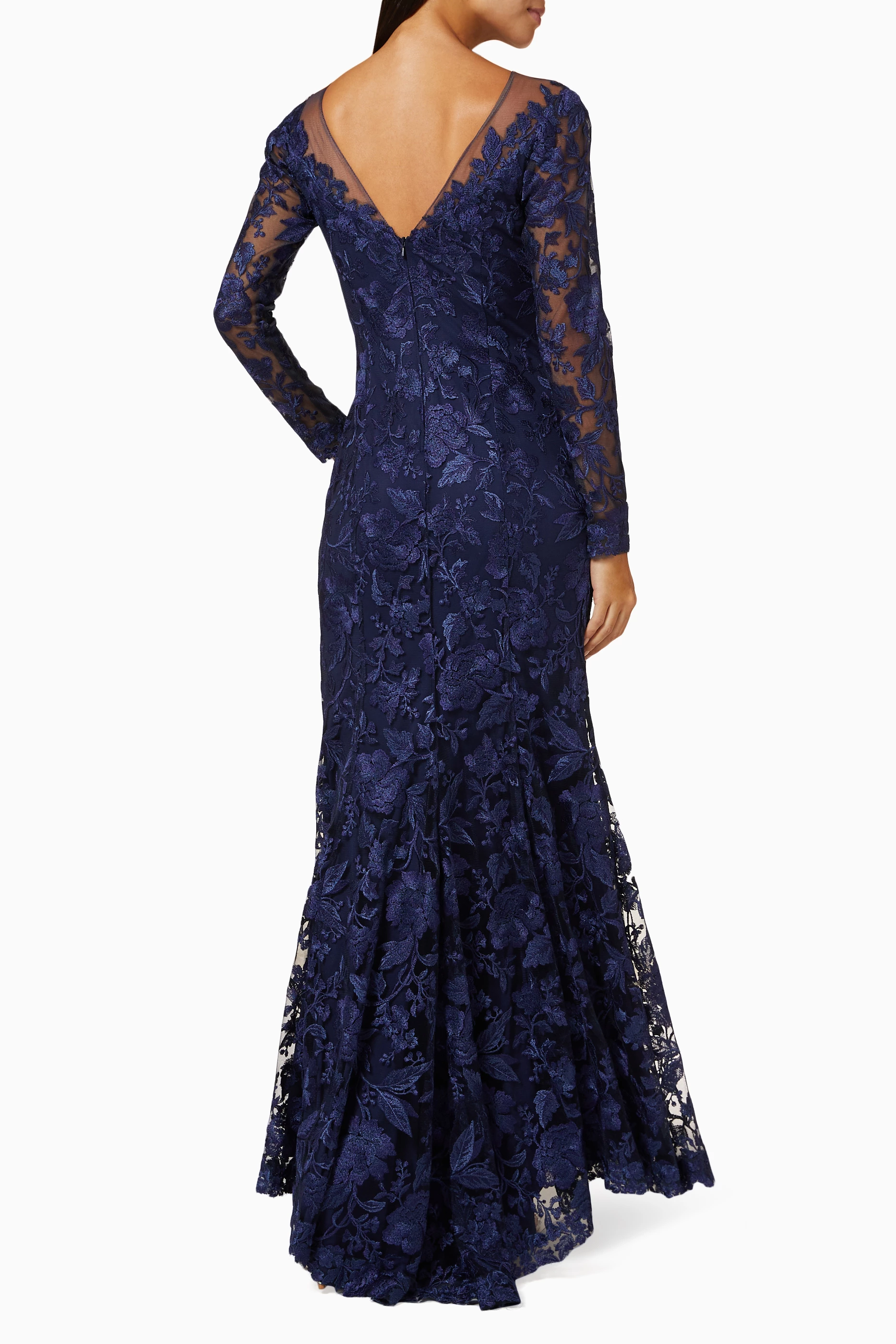 Navy lace maxi dress shop