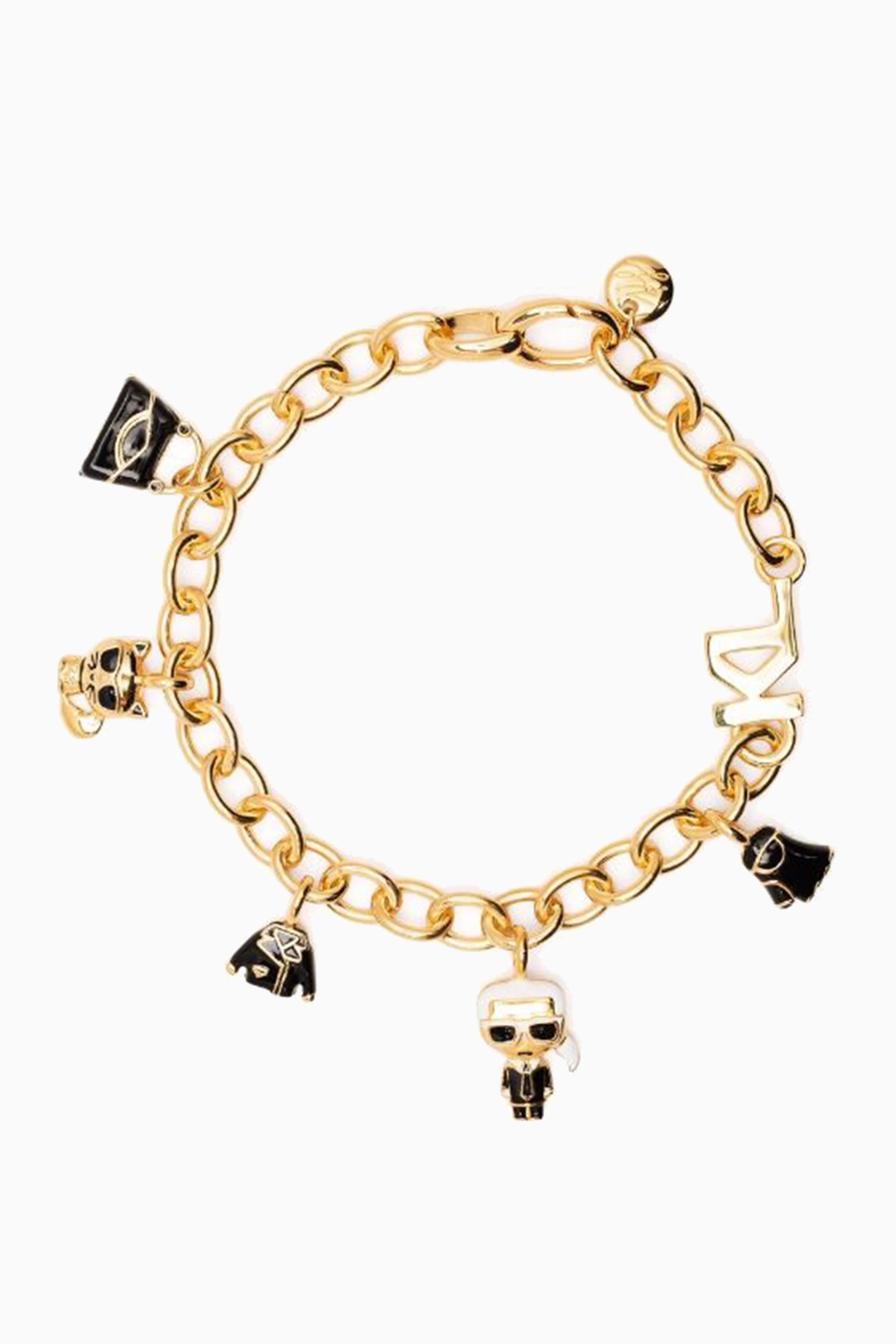 Buy KARL LAGERFELD Gold K/Ikonik Charm Bracelet in Sterling Silver