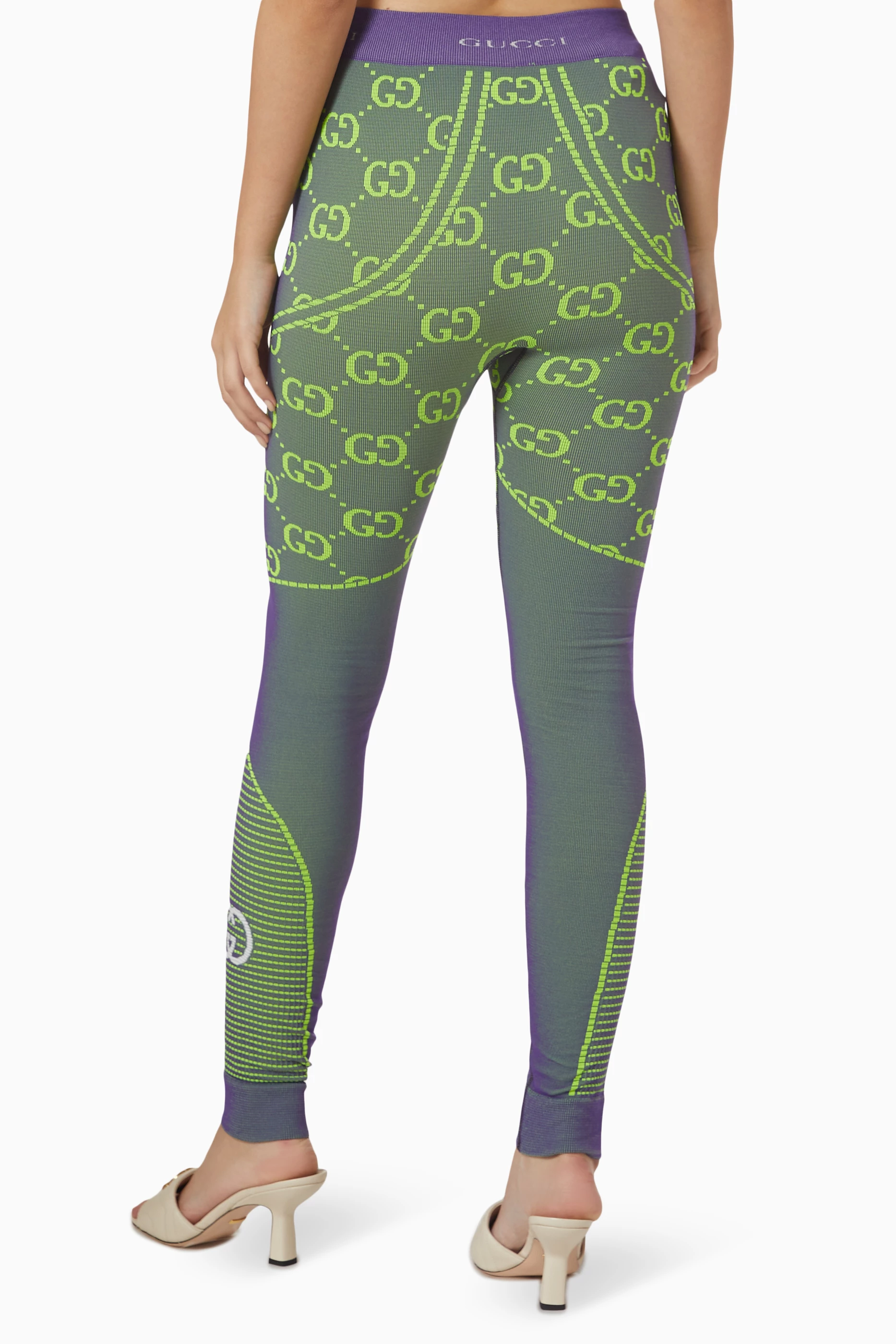 Buy Gucci Blue GG Monogram Leggings in Jacquard Jersey For Women Online Ounass UAE