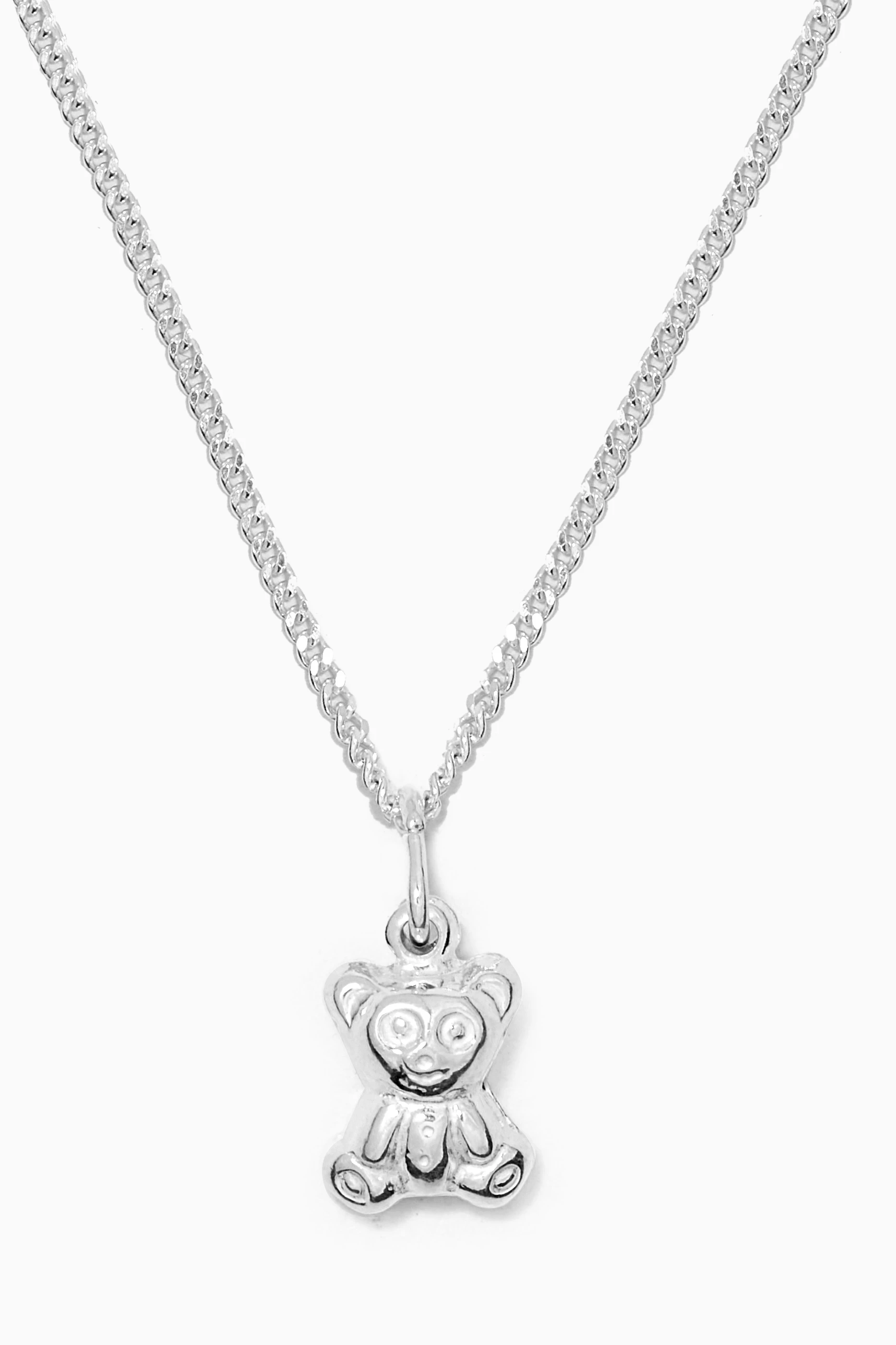 Buy The Jewels Jar Silver Teddy Bear Pendant Chain in Sterling Silver For Kids Online Ounass UAE