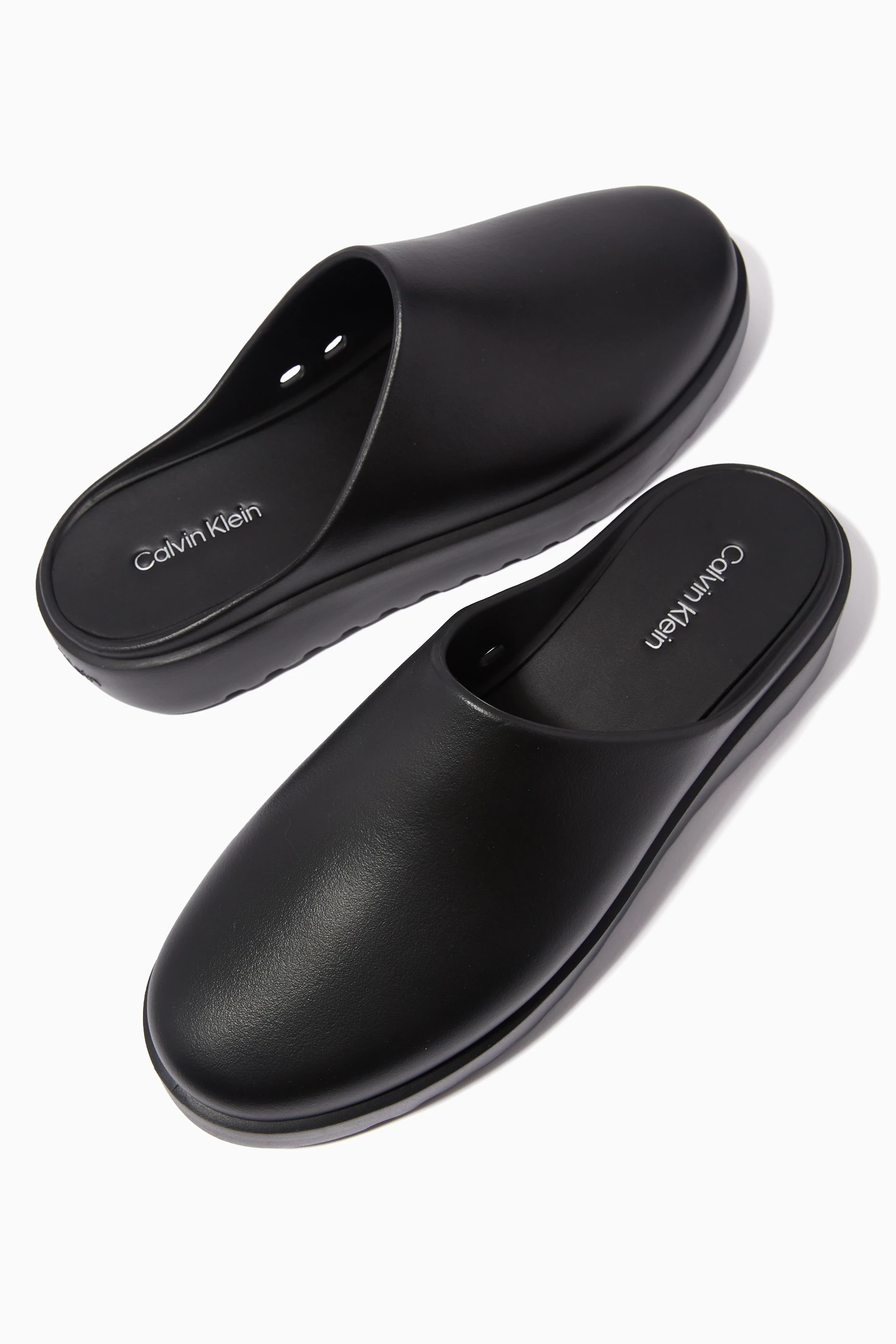 Buy Calvin Klein Black Mule Slippers in EVA For Men Online Ounass UAE