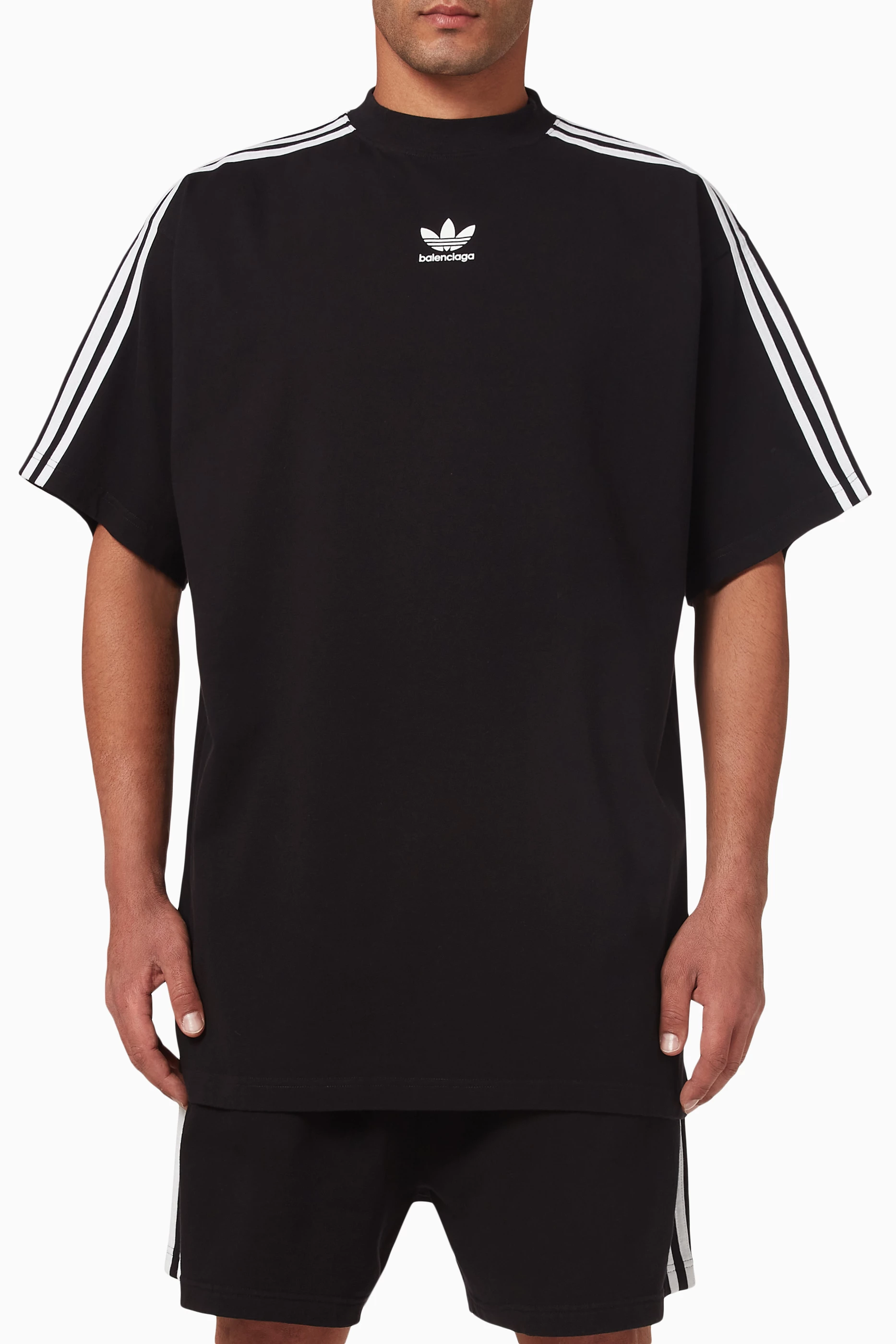 Buy Balenciaga Black x Adidas Oversized T-shirt in Cotton