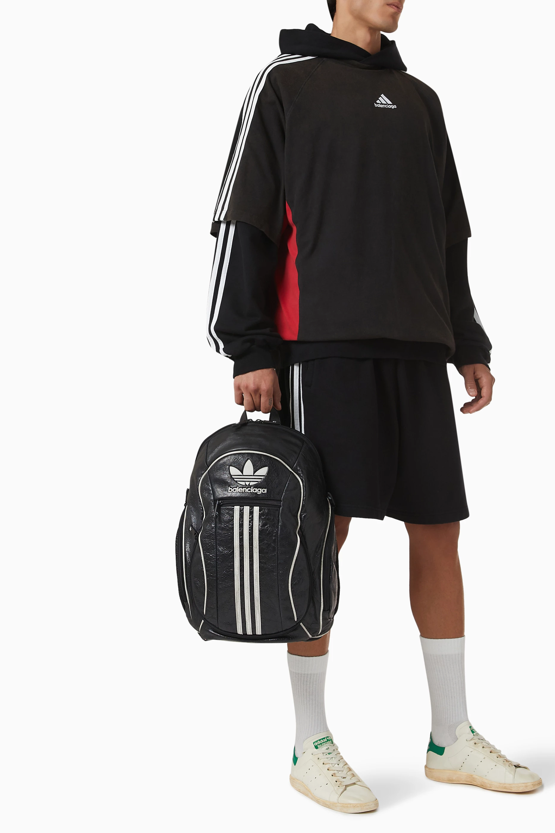 Buy Balenciaga Black x Adidas Backpack in Leather For Men Online 
