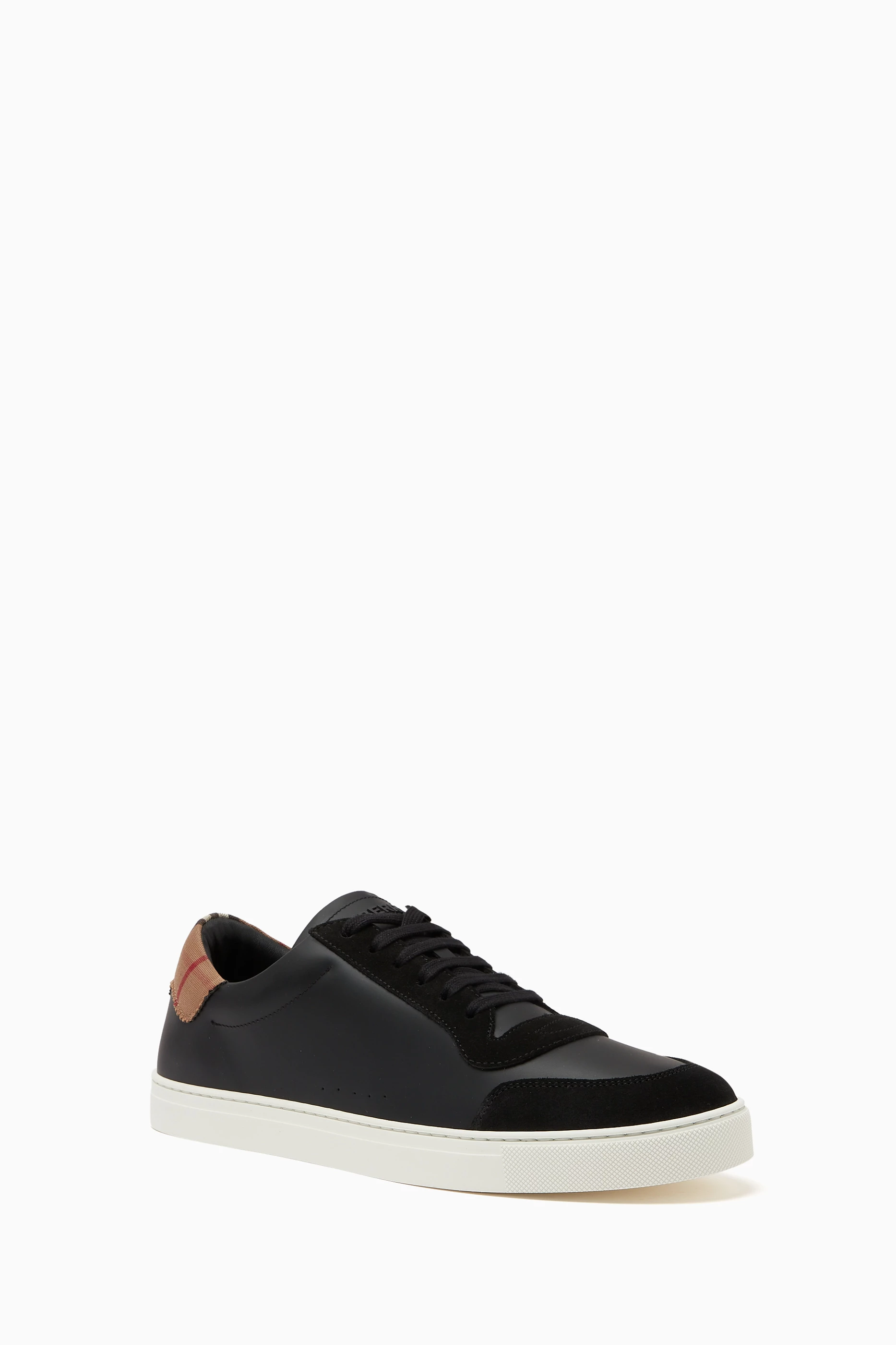 Burberry suede neoprene and leather sneakers outlet
