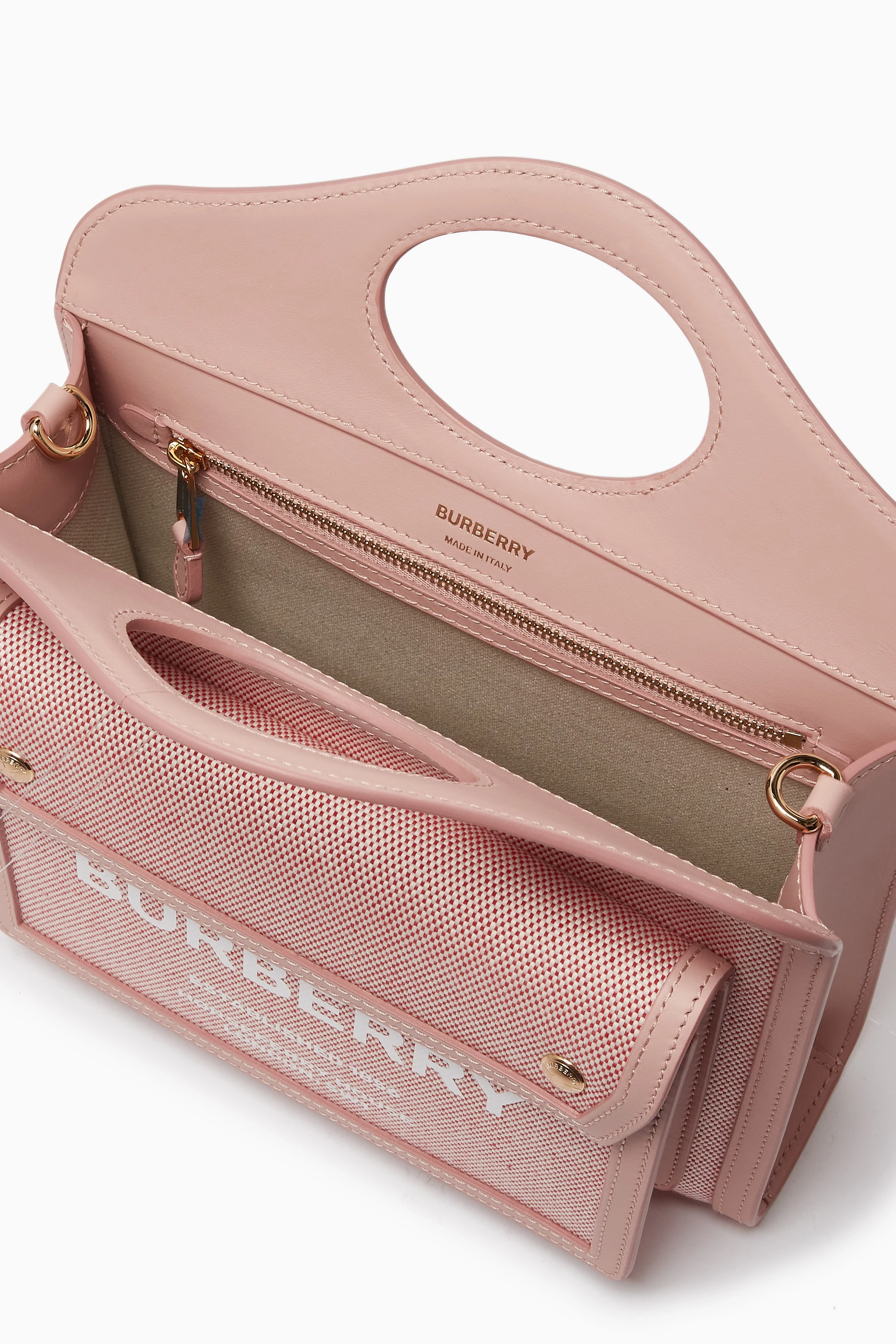 Buy Burberry Pink Mini Pocket Bag in Cotton Canvas For Women Online Ounass UAE