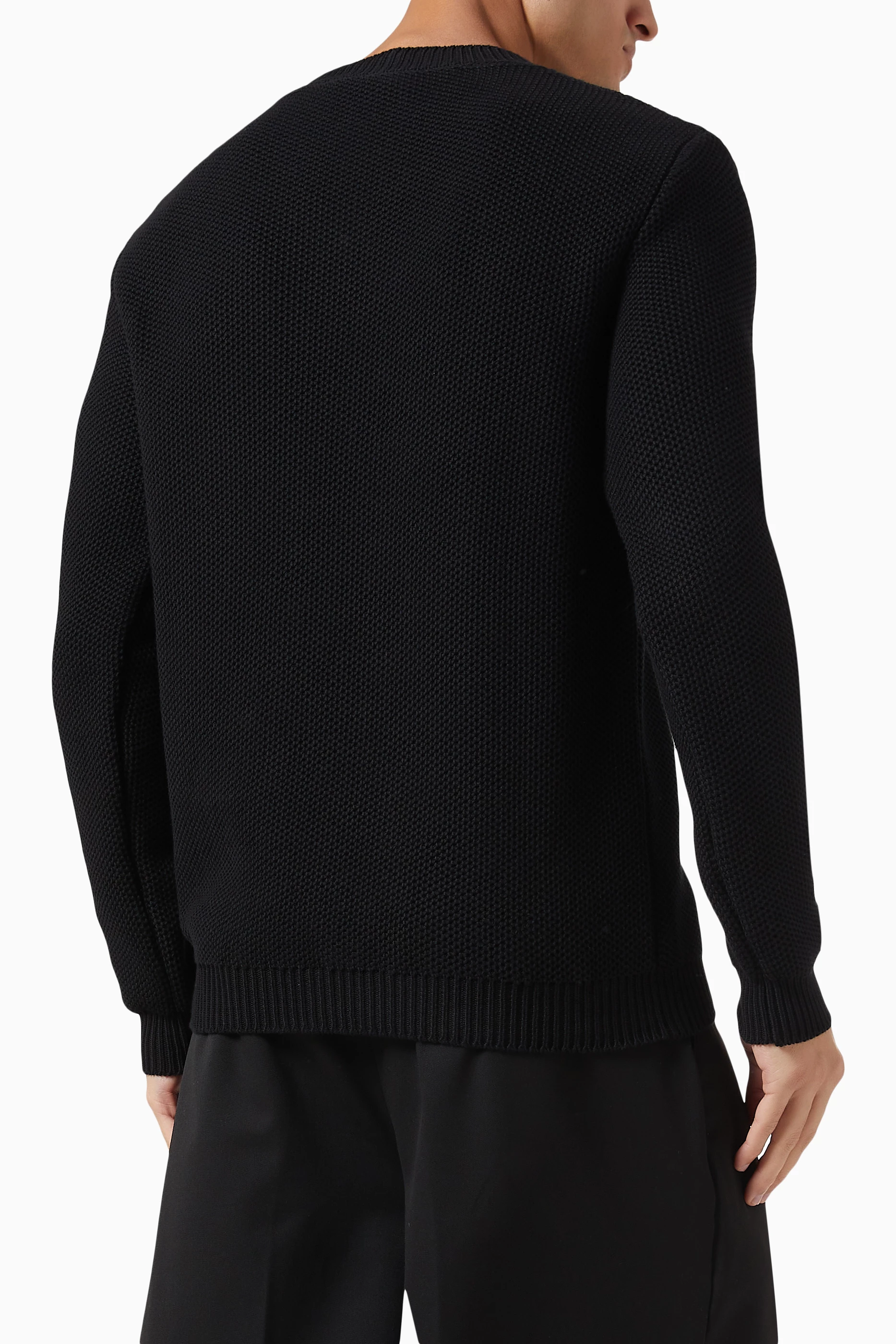 Buy Moschino Black Teddy Bear Sweater in Cotton Knit For Men Online Ounass UAE