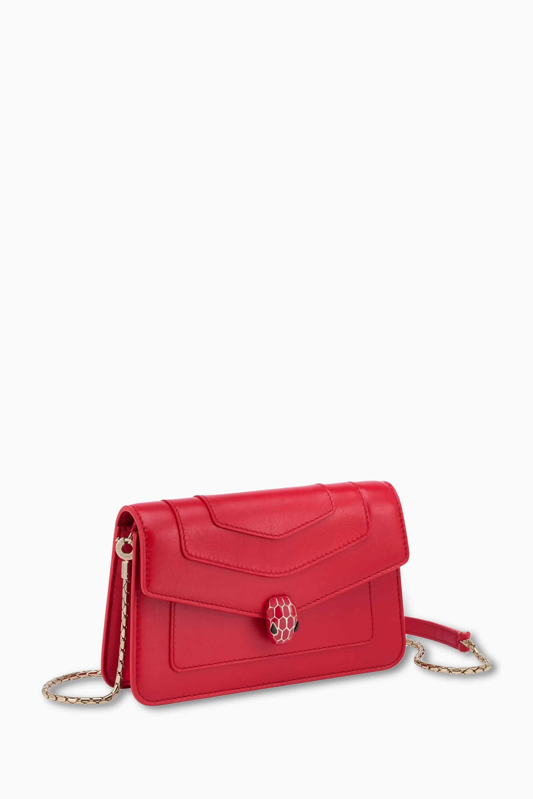 Buy BVLGARI Red Serpenti Forever Chain Wallet in Calfskin For Women Online Ounass UAE
