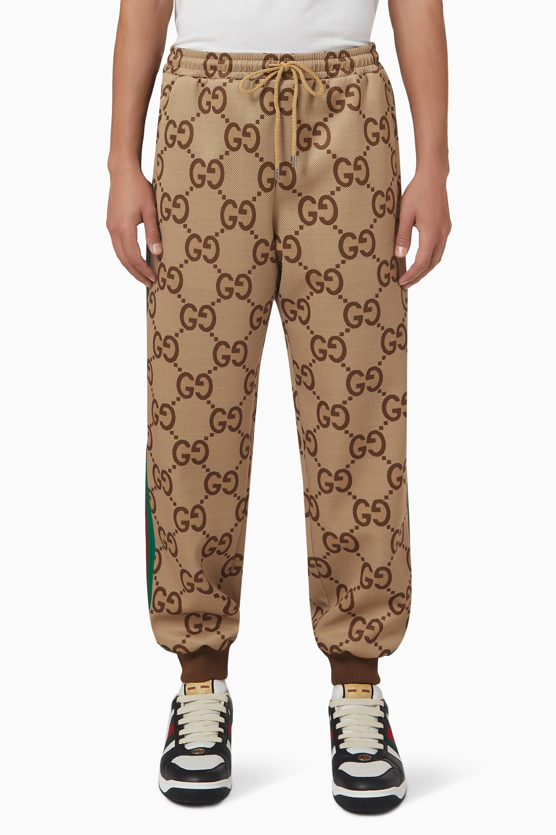 Buy Gucci Neutral Jumbo GG Jogging Pants in Nylon Stretch For Men Online Ounass UAE
