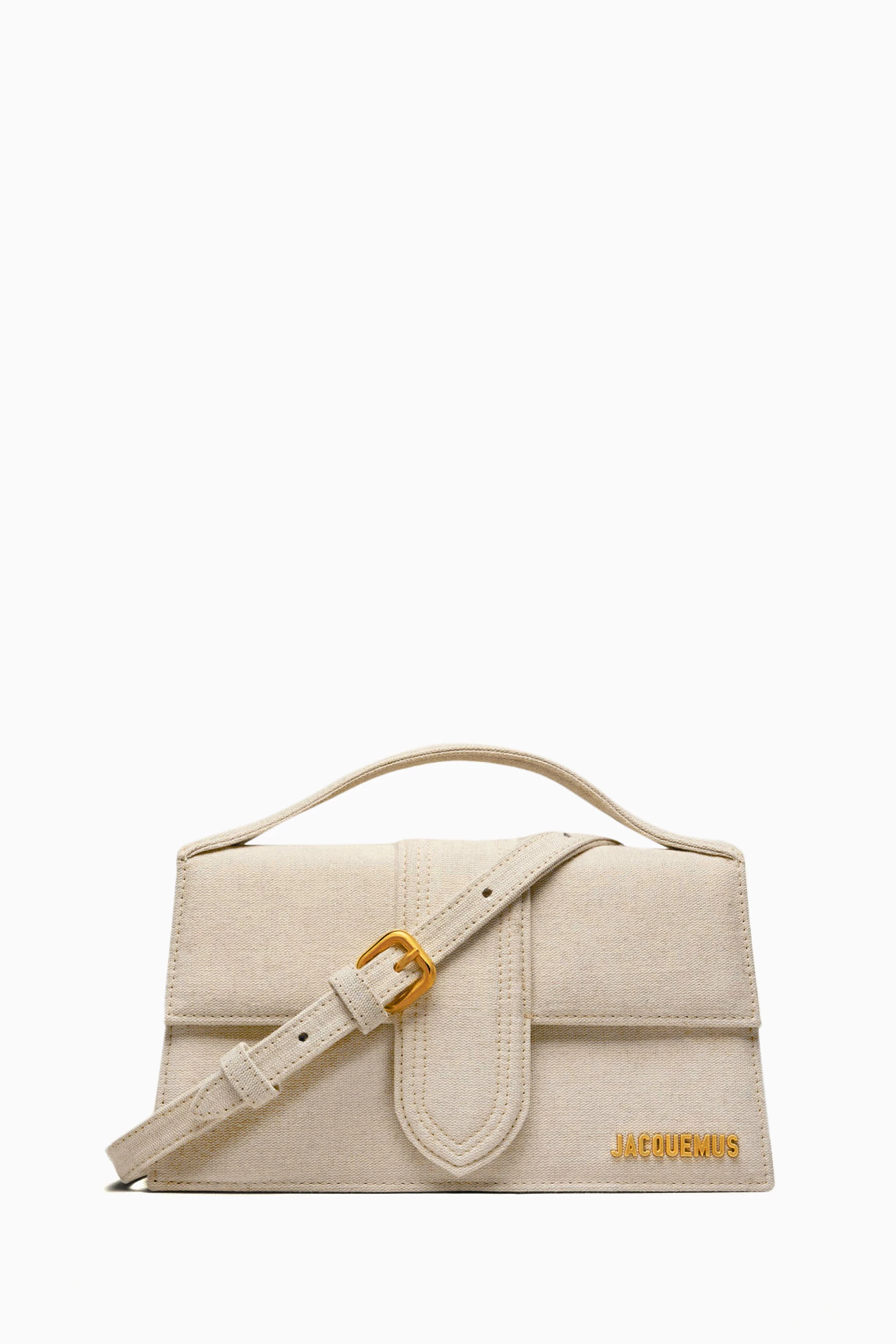 Buy Jacquemus Neutral Le Grand Bambino Tote Bag in Linen For Women Online Ounass UAE