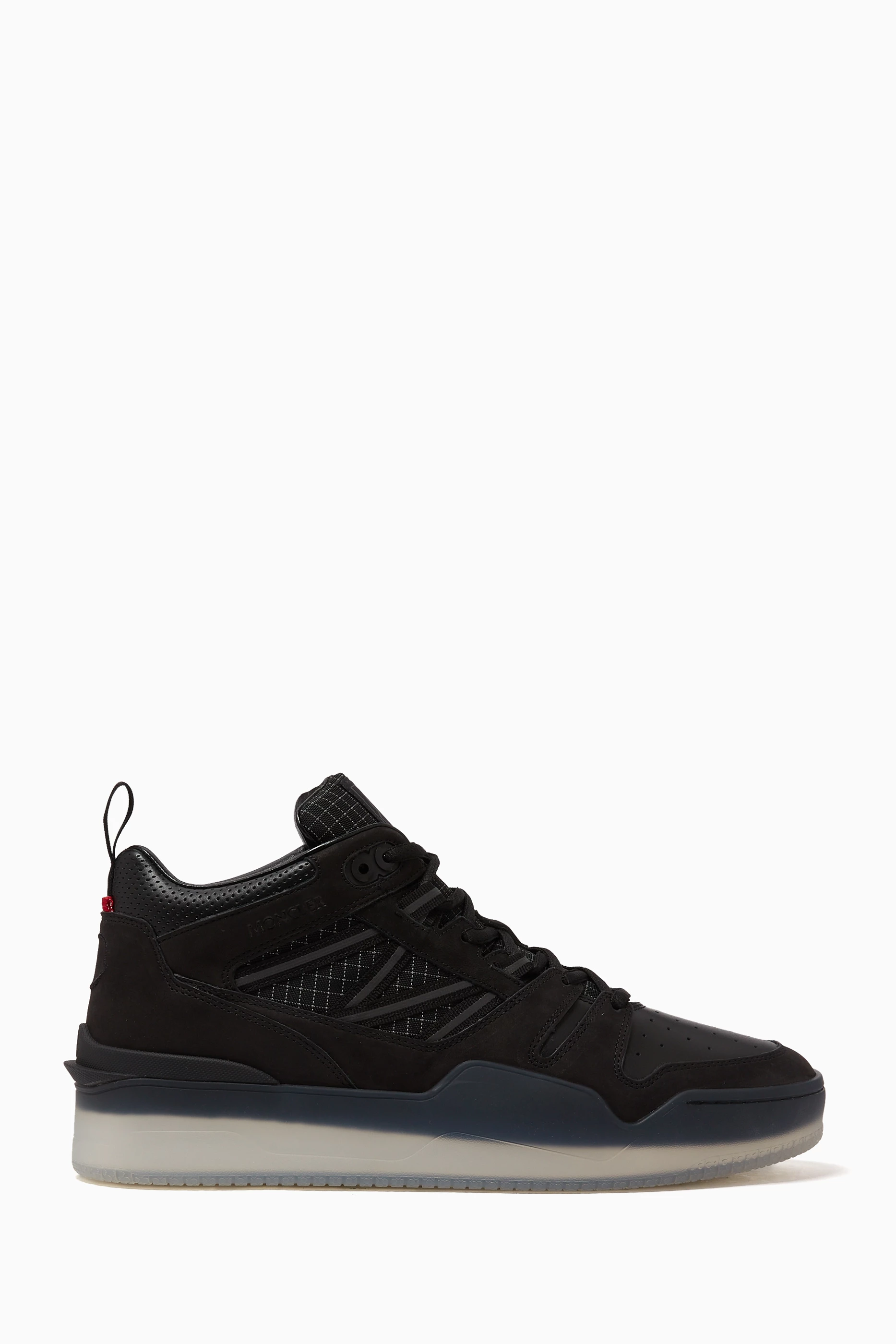 Buy Moncler Black Pivot High Top Sneakers in Leather For Men Online Ounass UAE