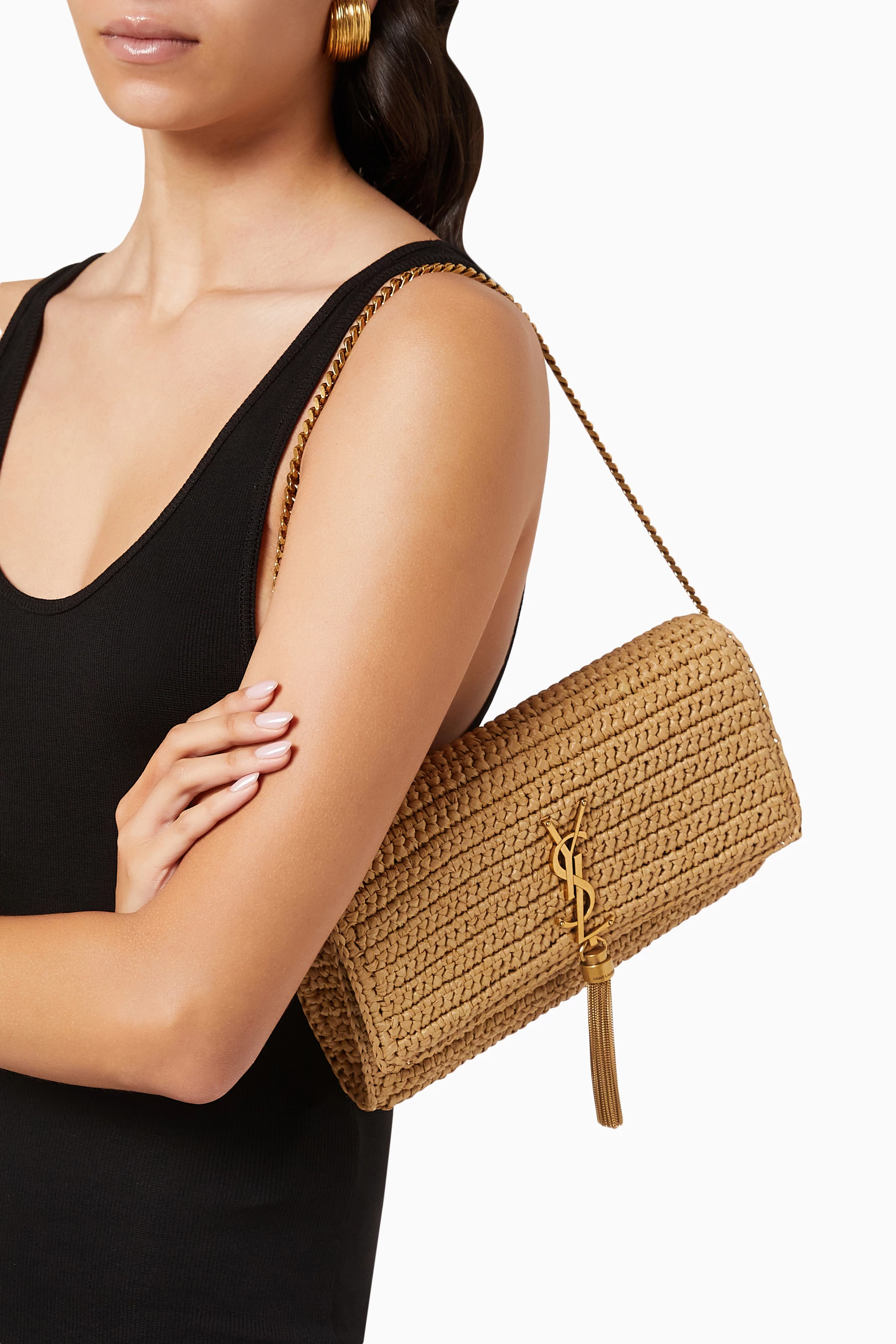 Ysl raffia bag on sale
