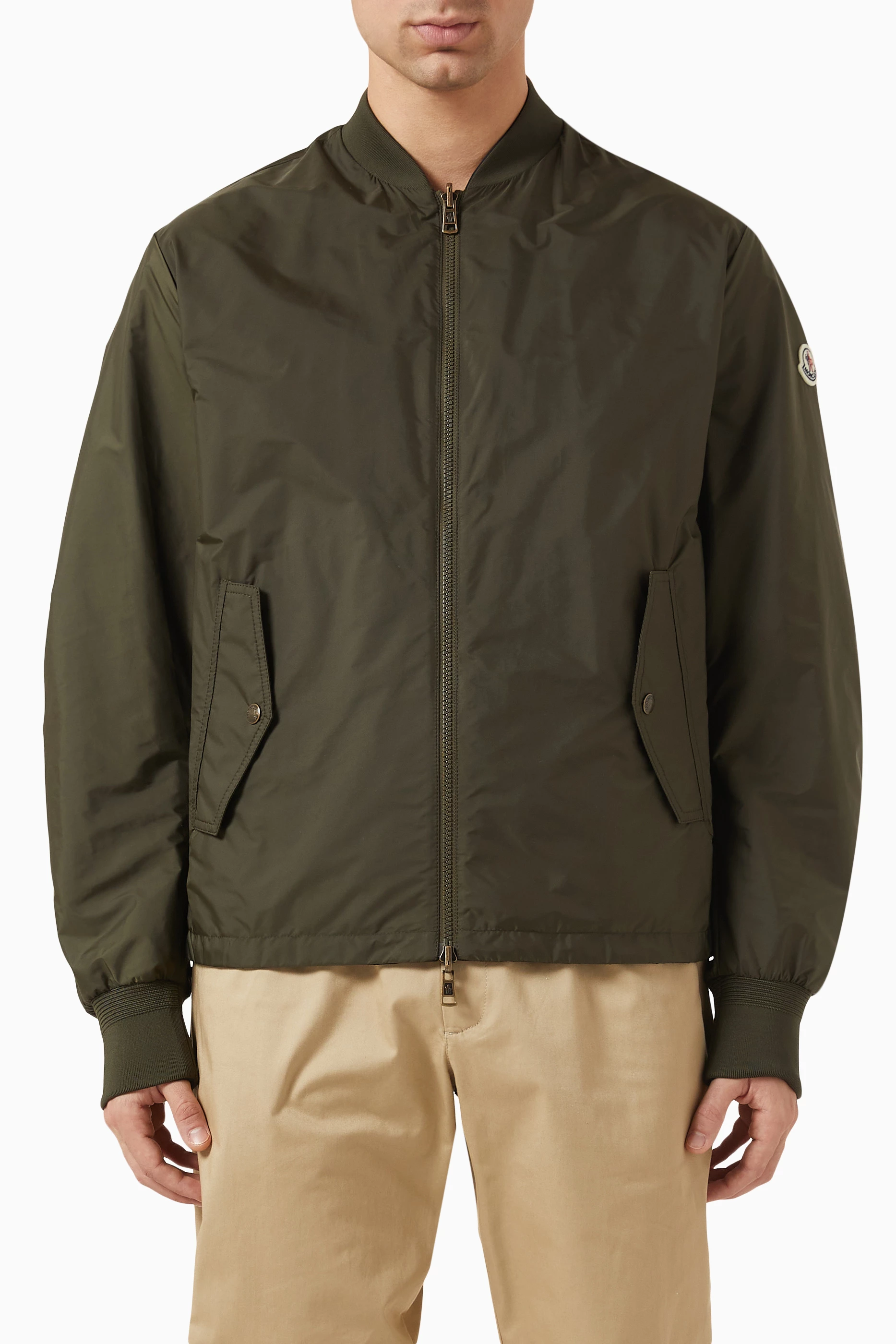Moncler green bomber jacket new arrivals