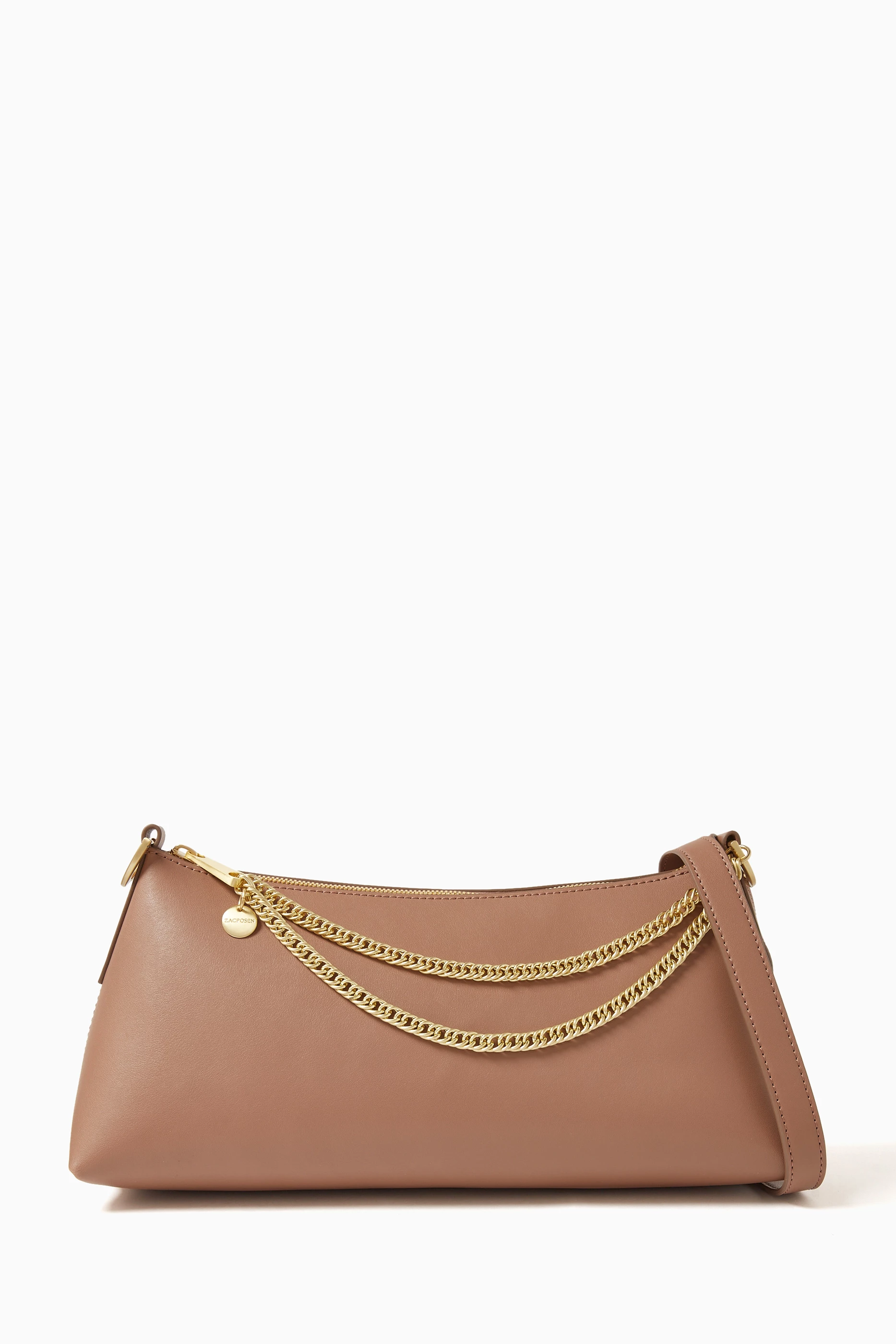Buy ZAC Zac Posen Neutral Medium Posen Crossbody Bag in Leather For Women Online Ounass UAE