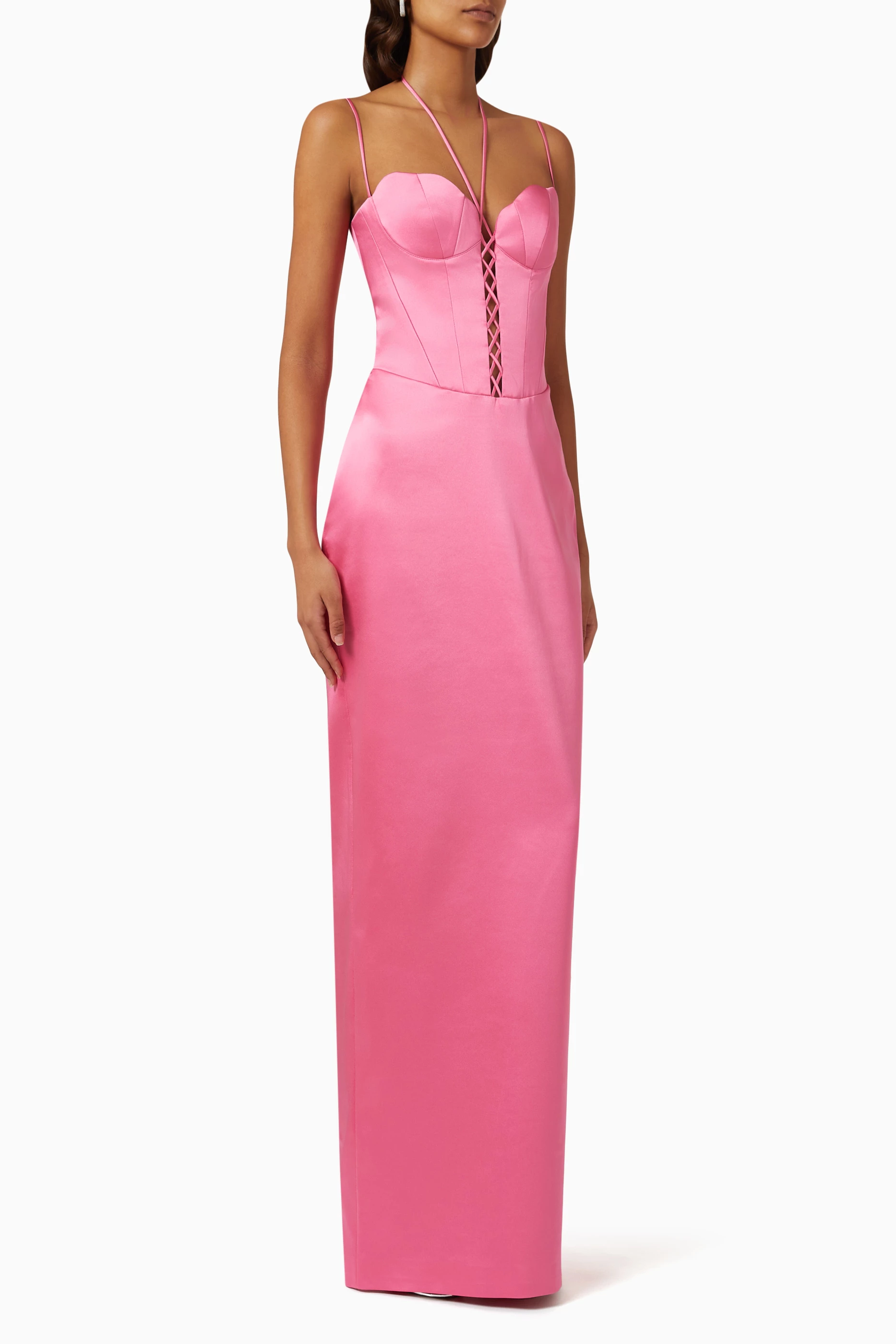 simkhai pink dress Simkhai - HALLY COTTON BUBBLE MIDI DRESS