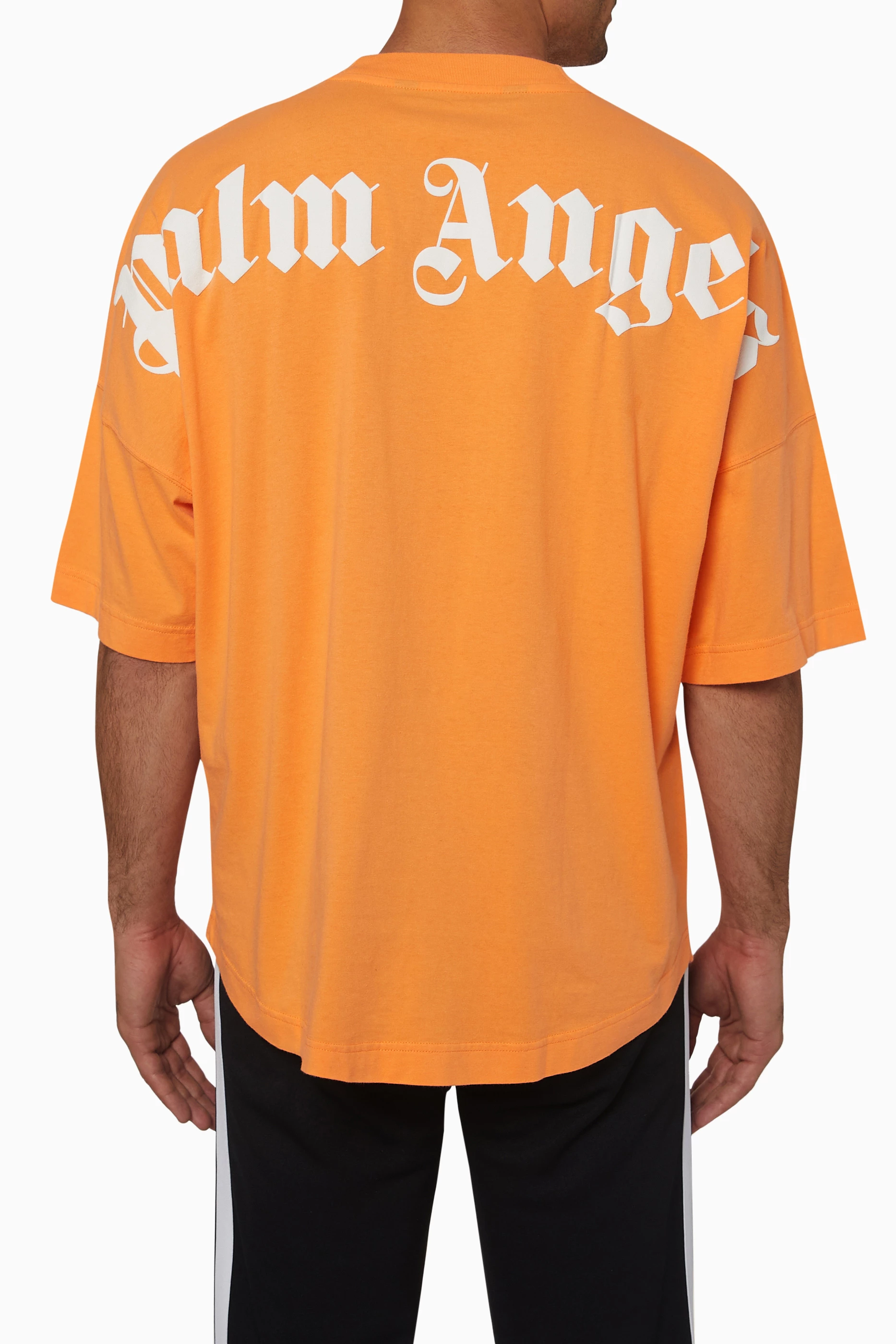 Buy Palm Angels Orange Classic Logo T-shirt in Cotton Jersey For 