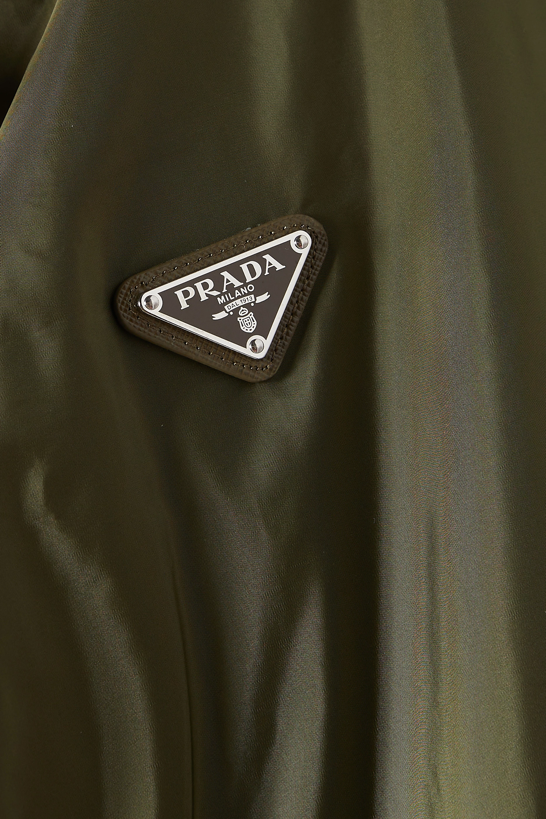 Buy Prada Green Logo Jacket in Re Nylon For Men Online Ounass UAE