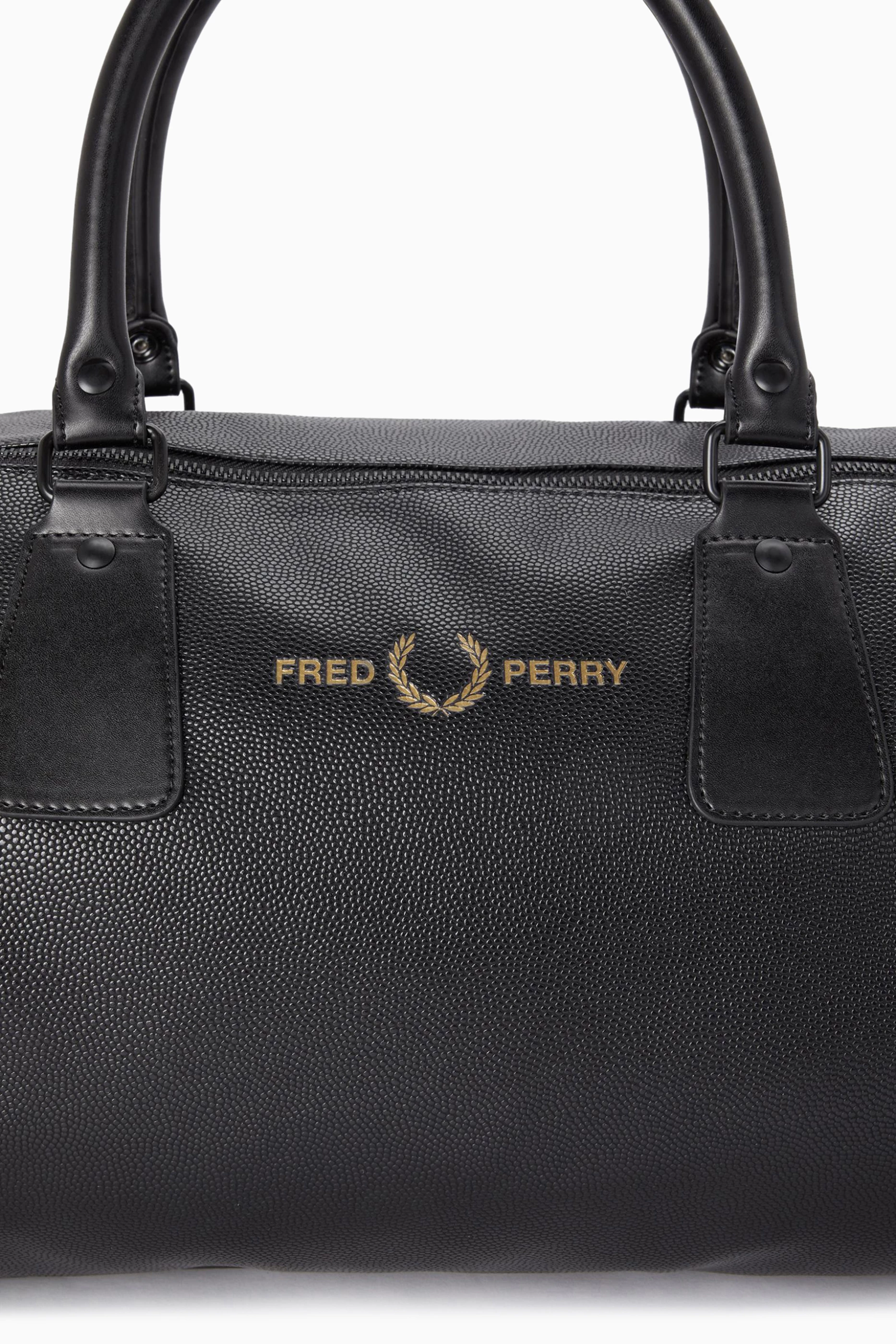 fred perry Boston bag バッグ FRED PERRY 90s PU Leather Boston Bag