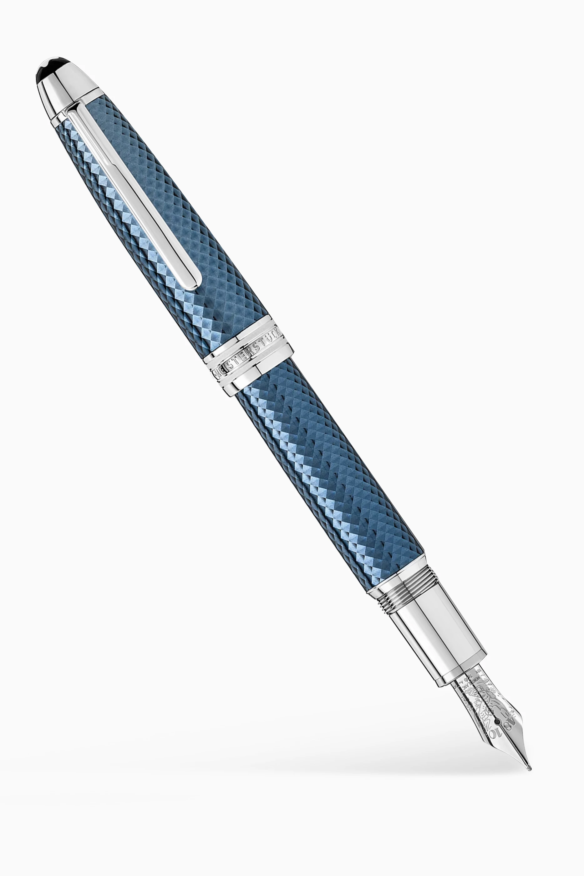 Buy Montblanc Blue Meisterstuck Glacier Solitaire Fountain Pen in Lacquer For UNISEX Online Ounass UAE