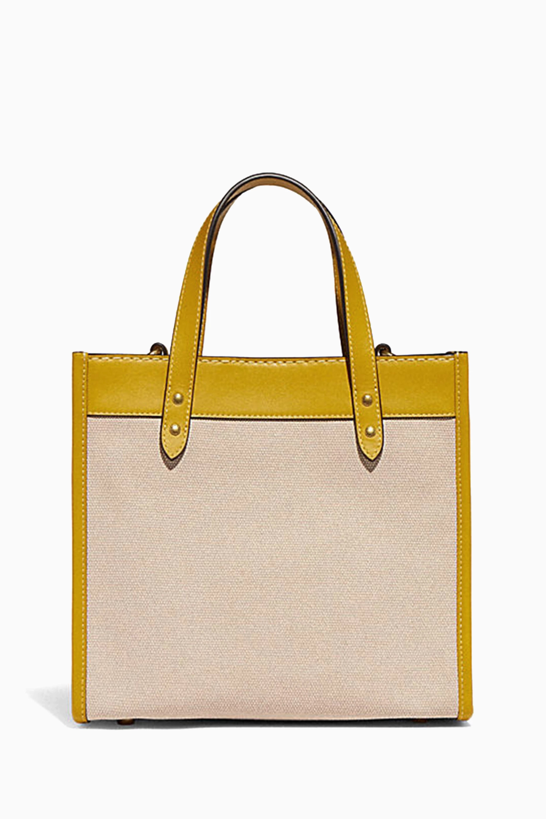 Buy Coach Yellow Field Tote 22 Bag in Canvas Leather For Women Online Ounass UAE