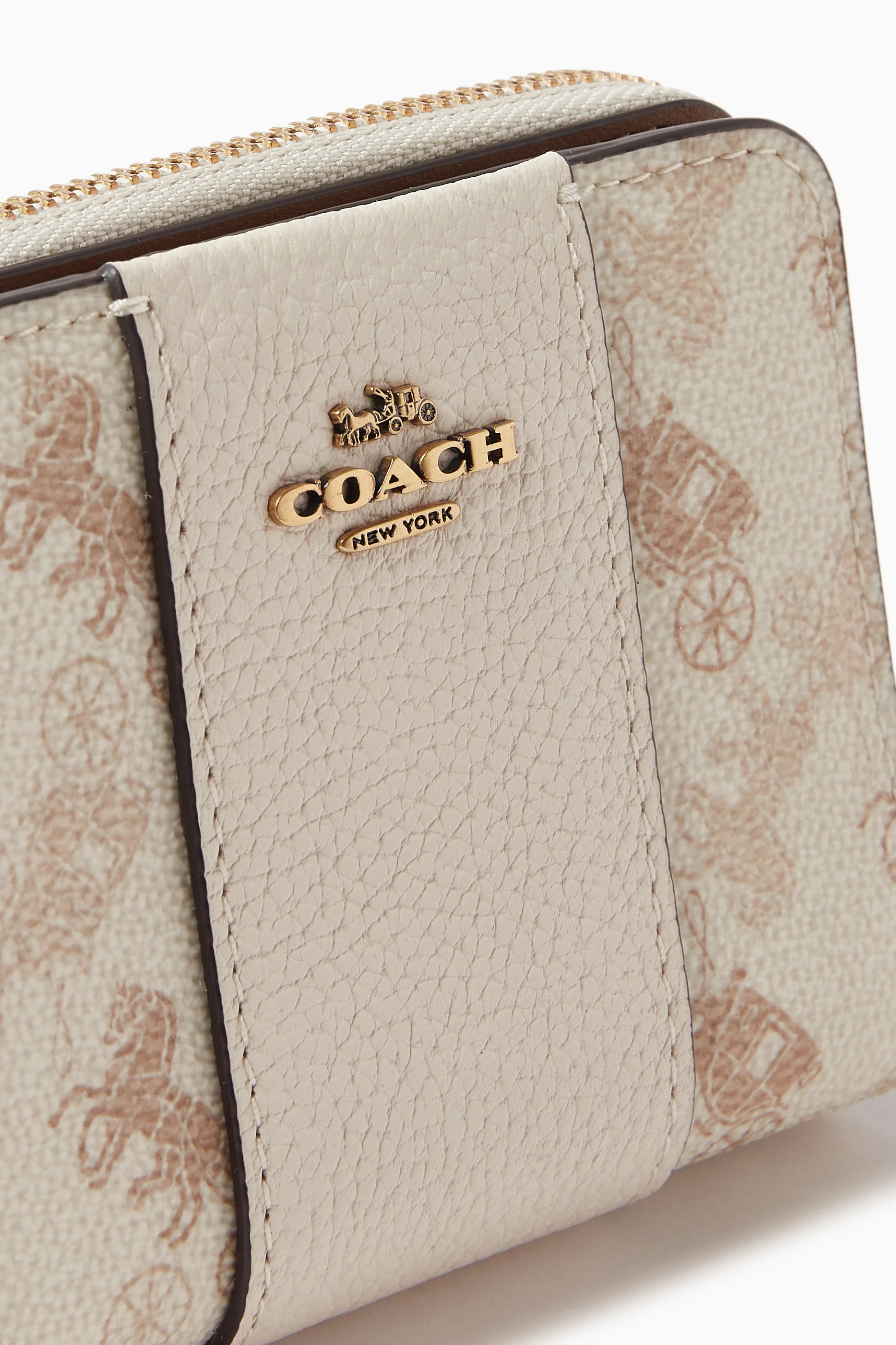 Buy Coach White Horse Carriage print Bifold Wallet in Coated Canvas For Women Online Ounass UAE