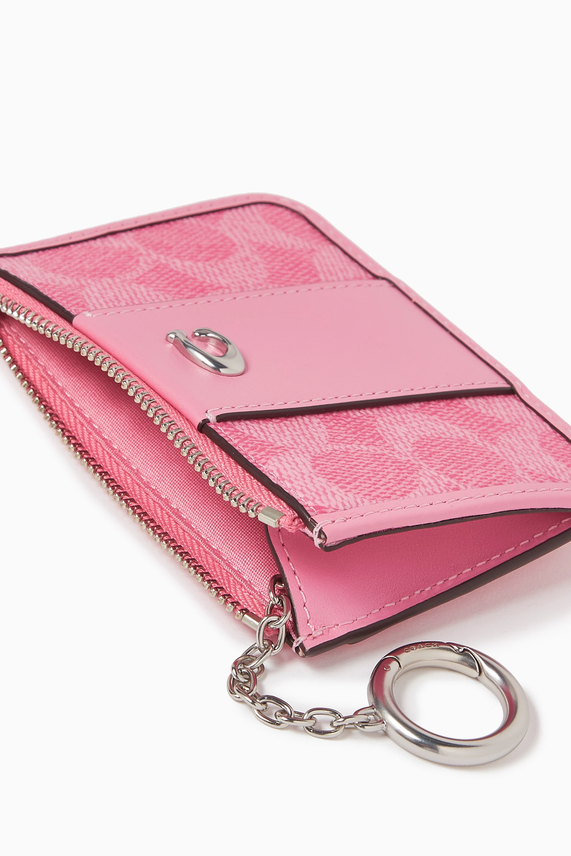 Coach mini skinny id case pink online
