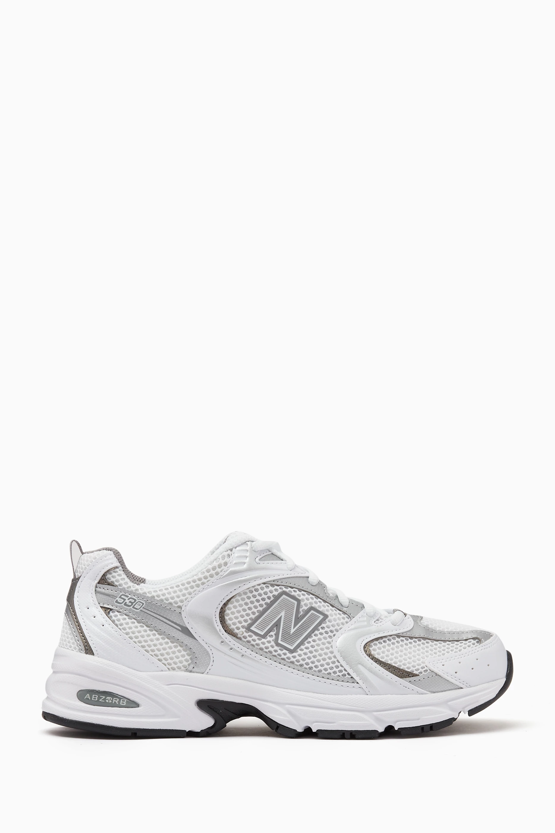 Buy New Balance Silver 530 Unisex Classic Low top Sneakers in Textile Mesh For Women Online Ounass UAE