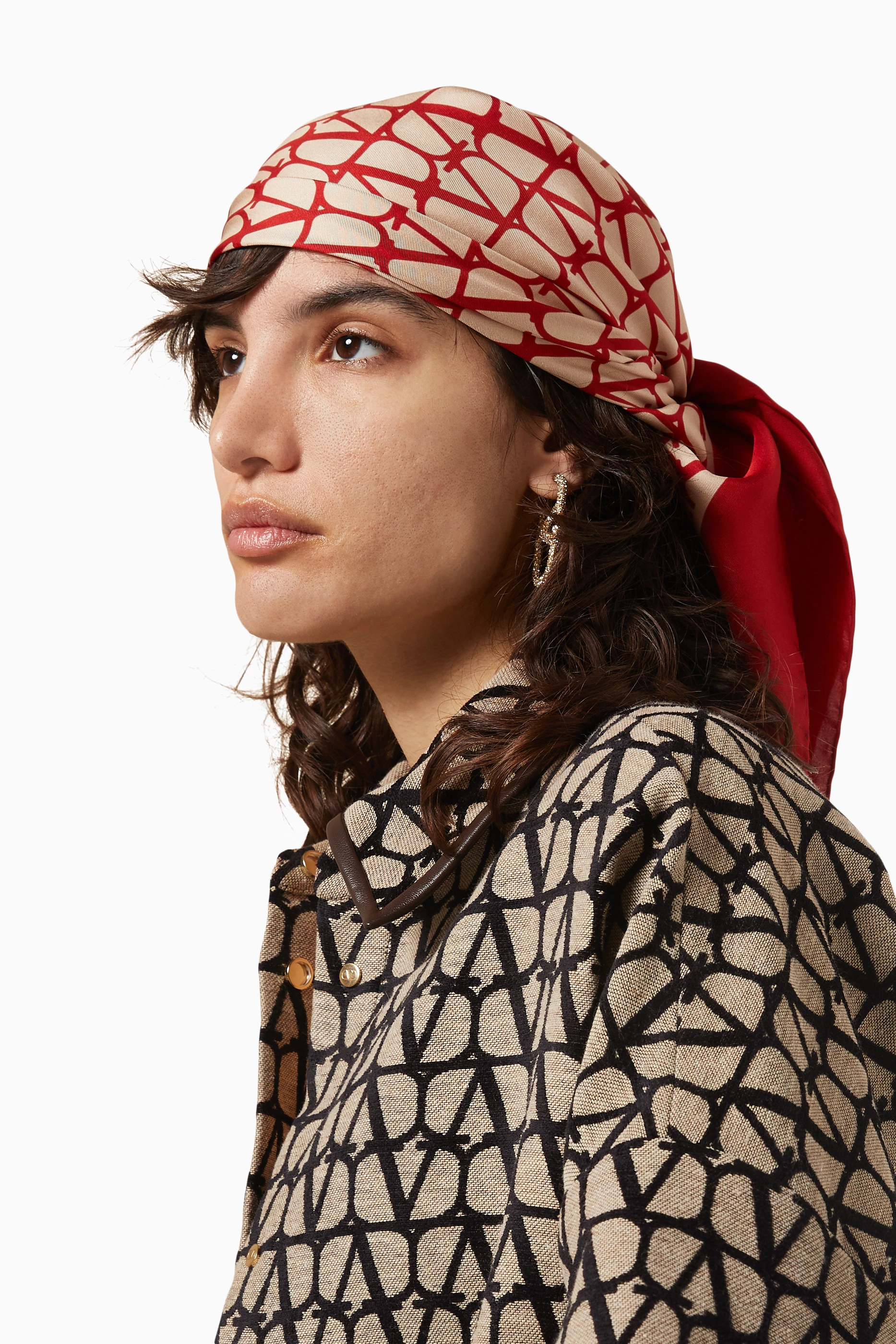 VALENTINO Vlogo Signature シルクスカーフ トゥッタラ V シルク バンドゥ スカーフ for ウィメンズ インチ