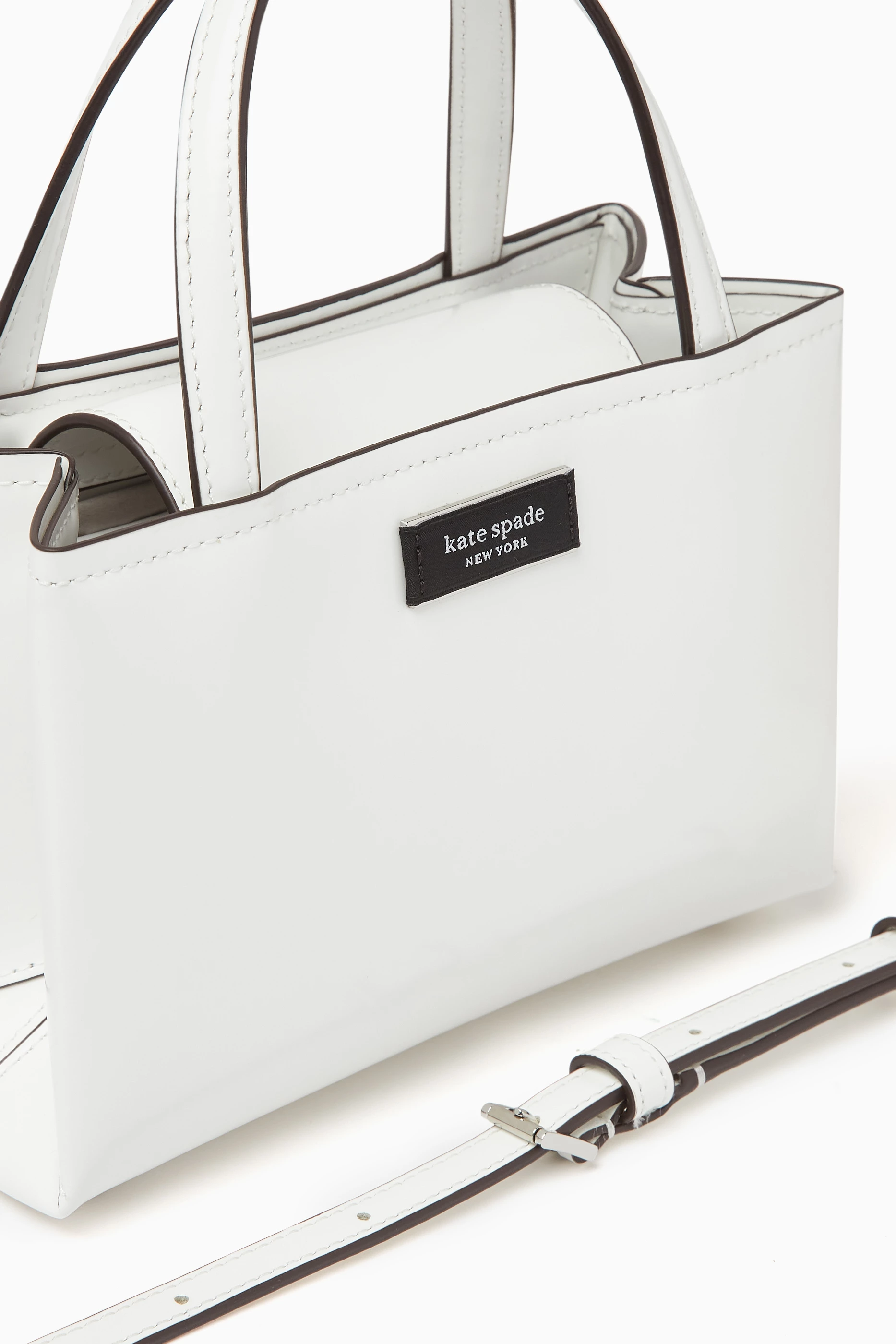 Buy Kate Spade New York White Small Sam Icon Tote Bag in Spazzolato Leather For Women Online Ounass UAE