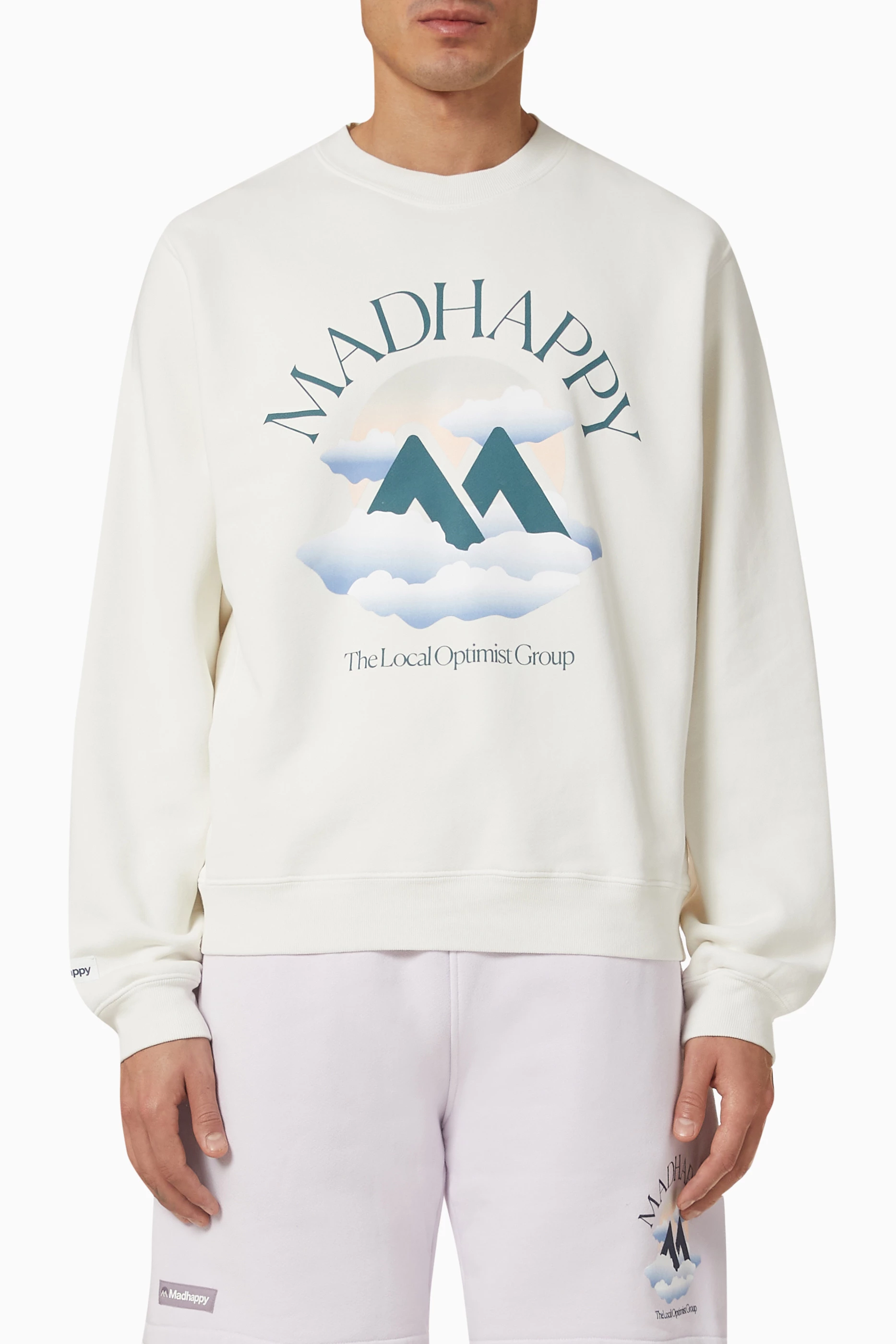 Buy Madhappy Neutral Outdoors Print Sweatshirt in Cotton fleece For Men Online Ounass UAE