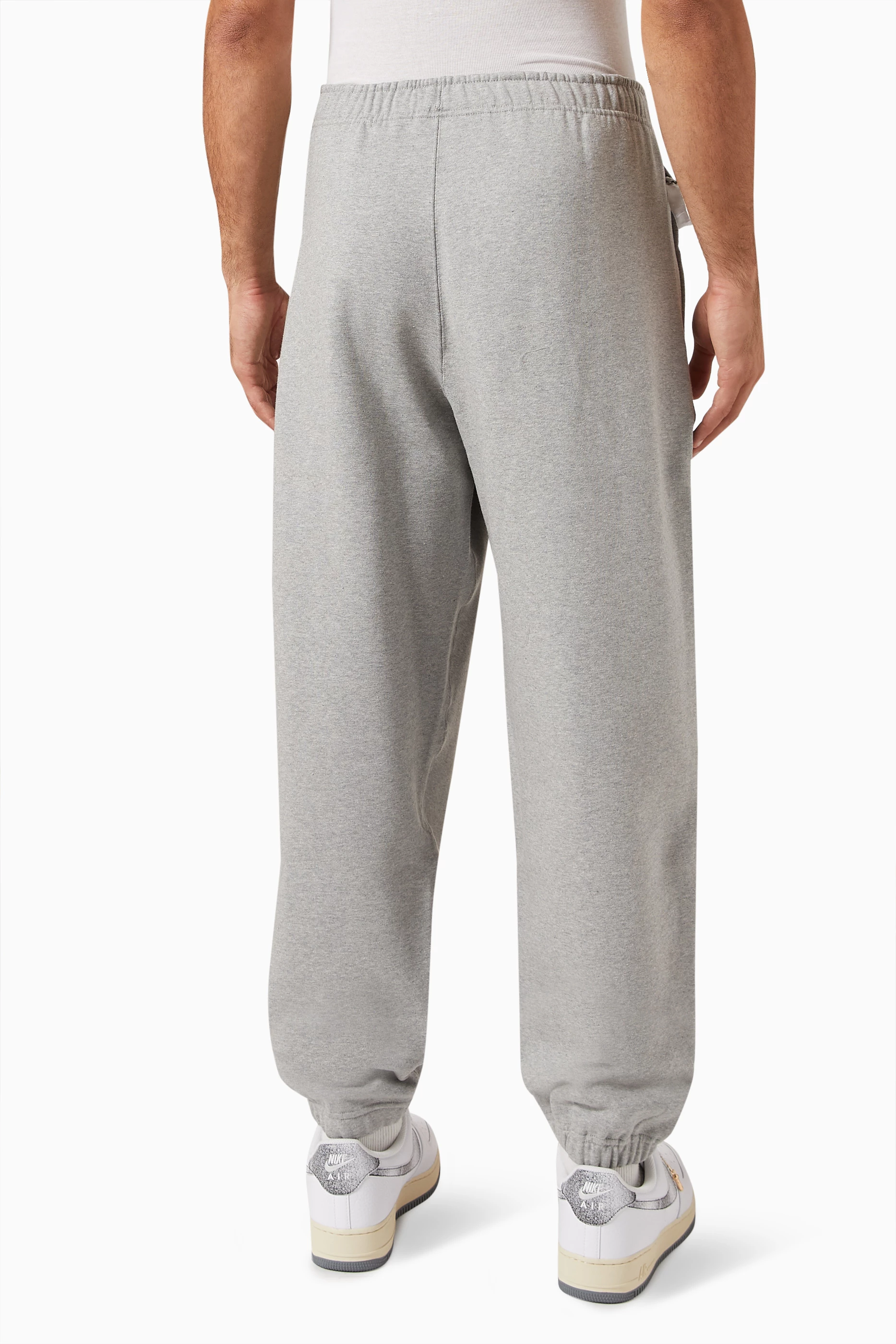 Buy Nike Grey Swoosh Sweatpants in Fleece For Men Online Ounass UAE