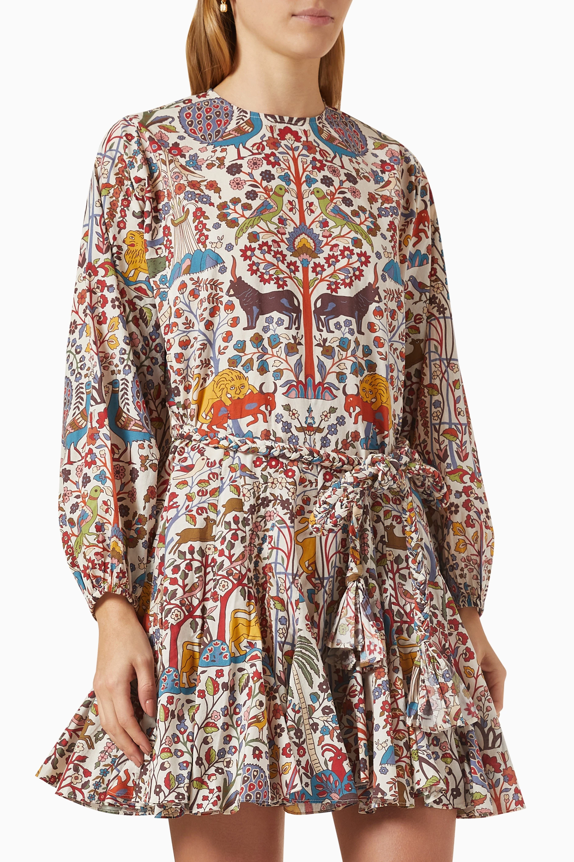 Buy RHODE Multicolour Ella Mini Dress in Cotton For Women Online Ounass UAE
