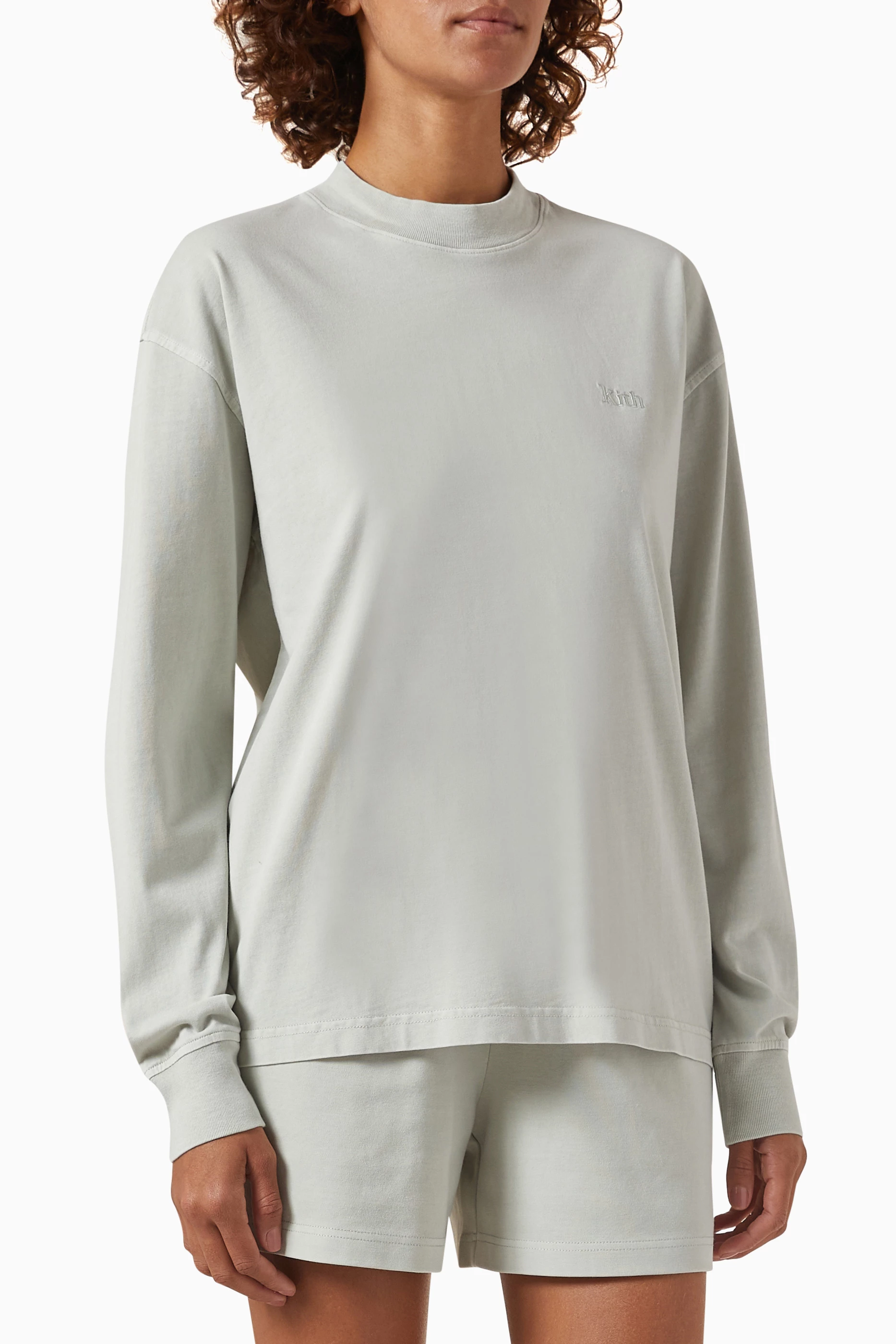Buy Kith Grey Sonoma Long Sleeve T-shirt in Jersey For Women