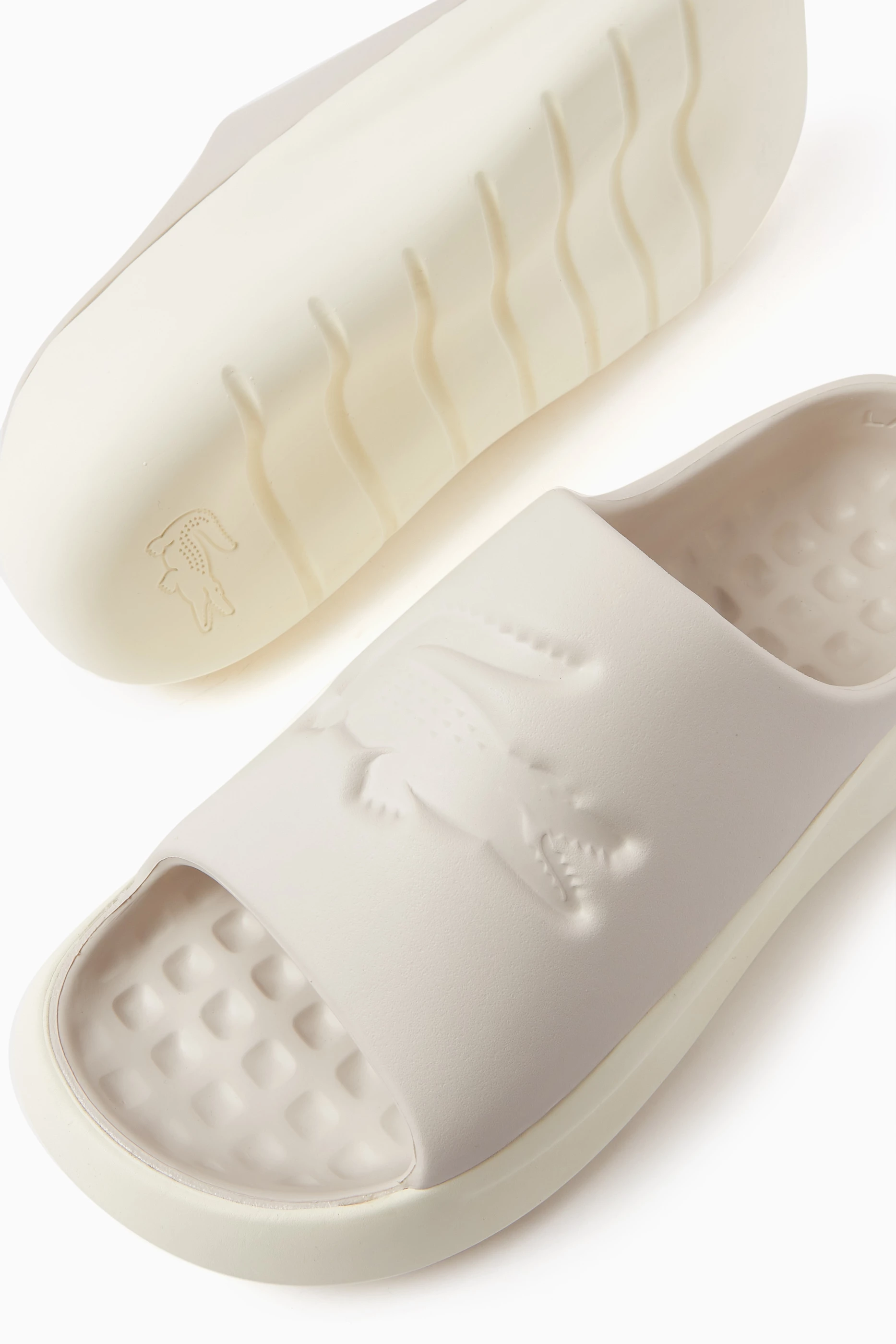 Lacoste pool slides shop