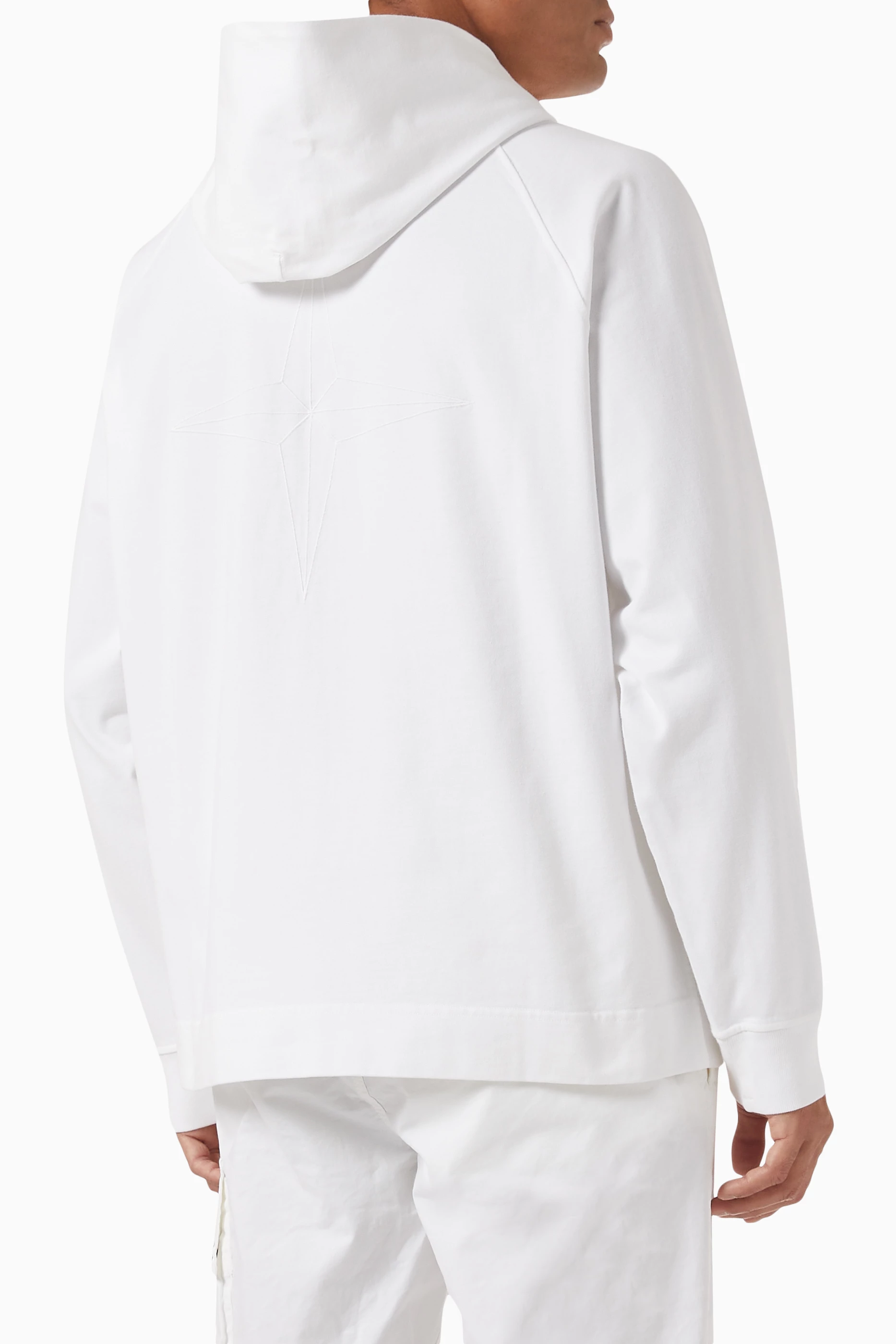 Stone island hoodie white discount