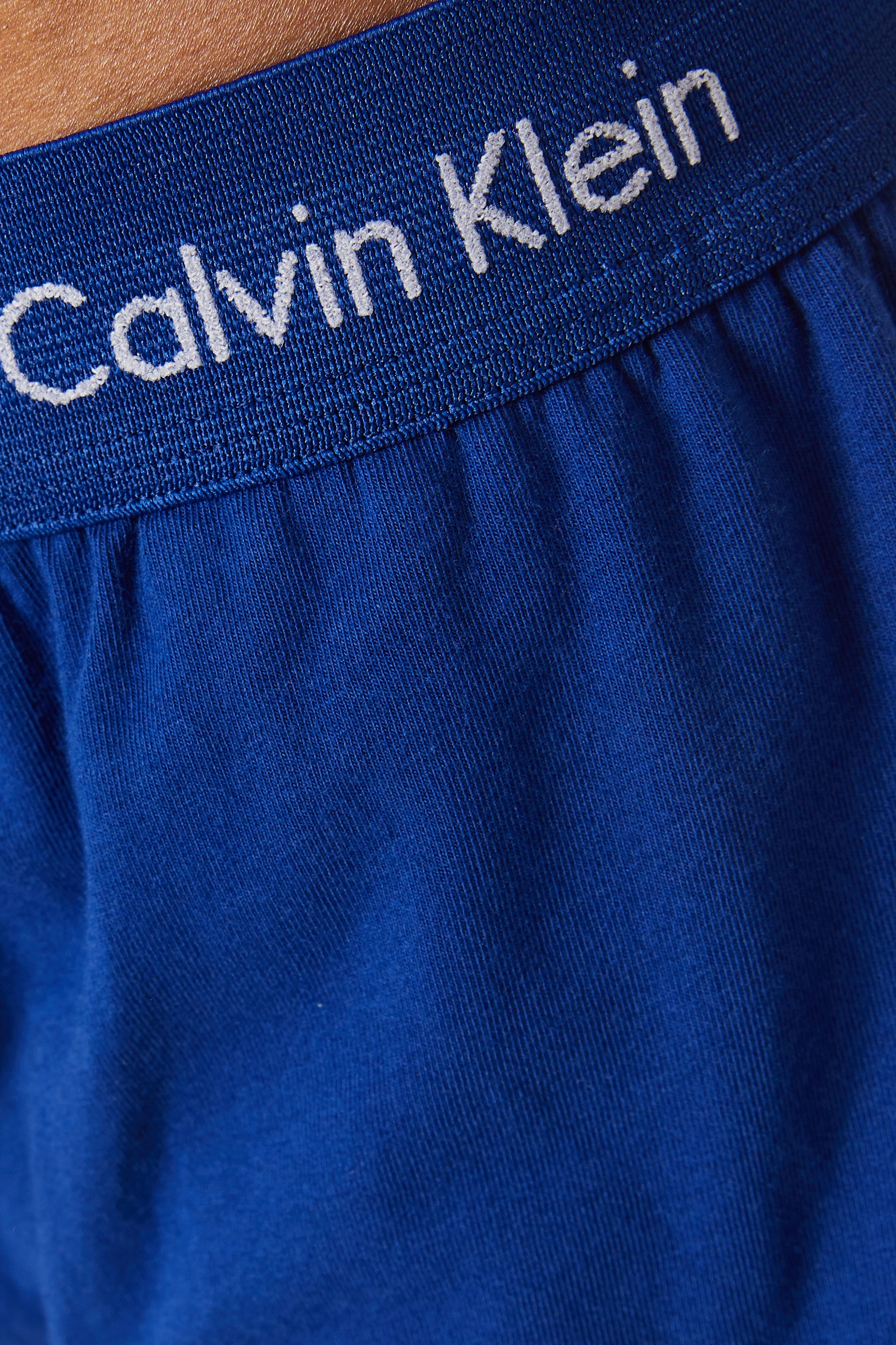 Buy Calvin Klein Blue Sleep Shorts in Cotton For Men Online Ounass UAE