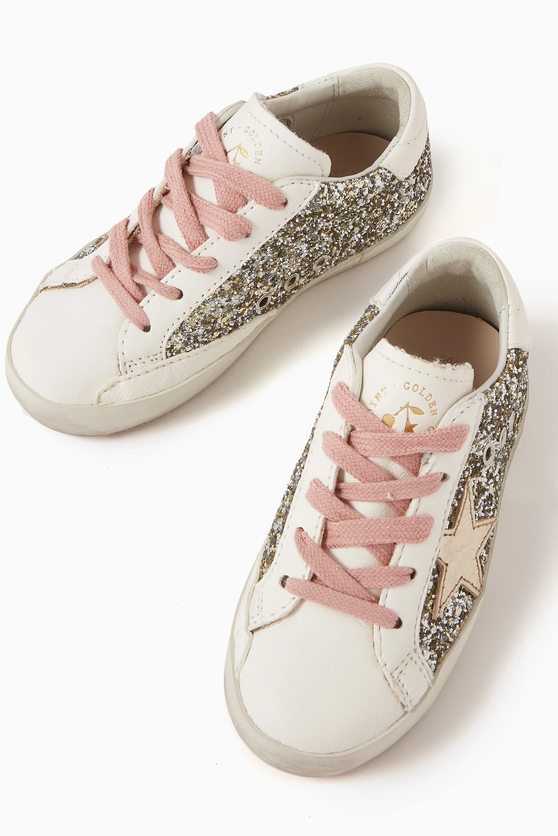 Buy Bonpoint x Golden Goose Silver x Golden Goose Golstar Sneakers in Leather For Girls Online Ounass UAE
