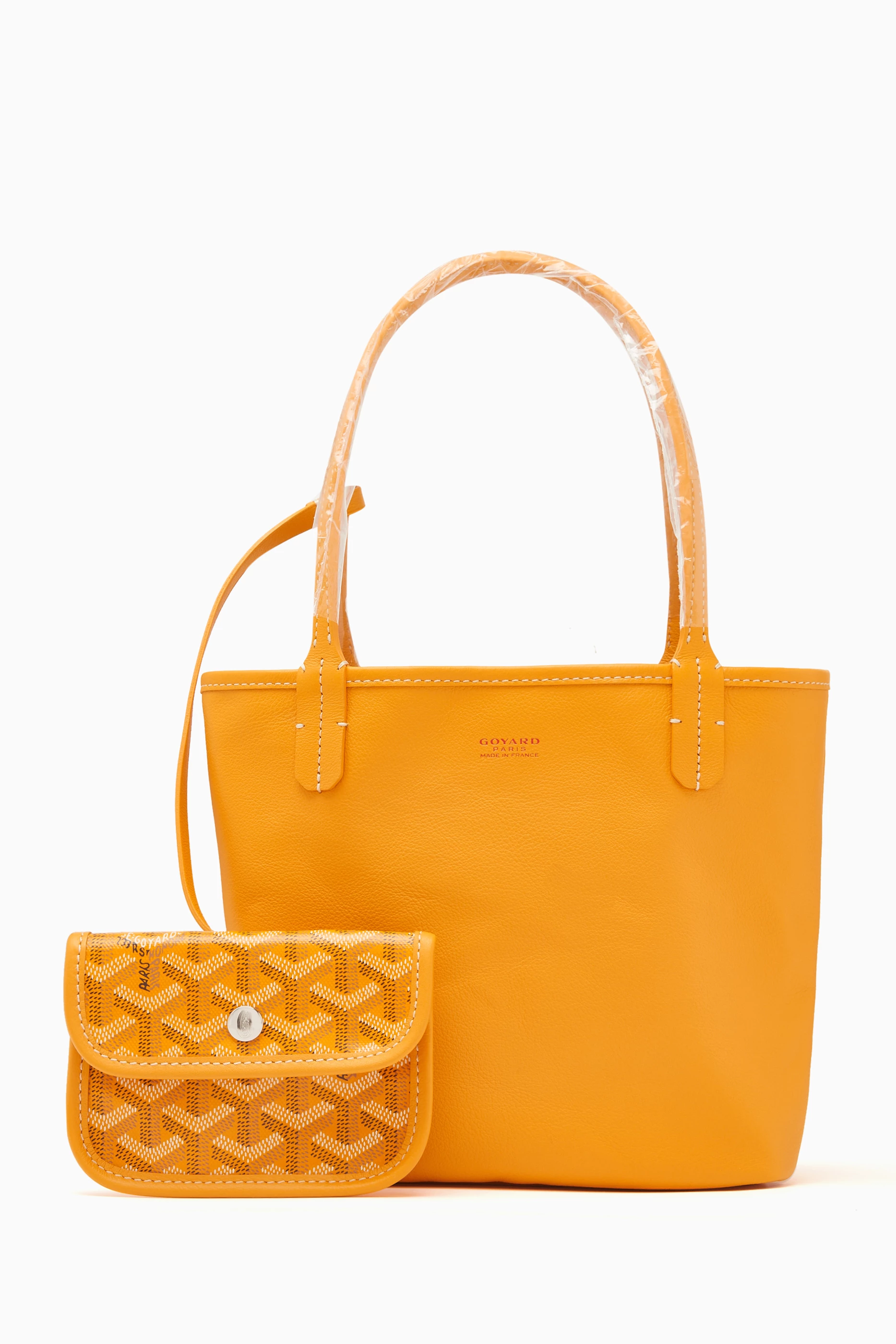 Buy Goyard Pre Loved Yellow Unused Anjou Mini Tote Bag in Goyardine Fabric For Women Online Ounass UAE