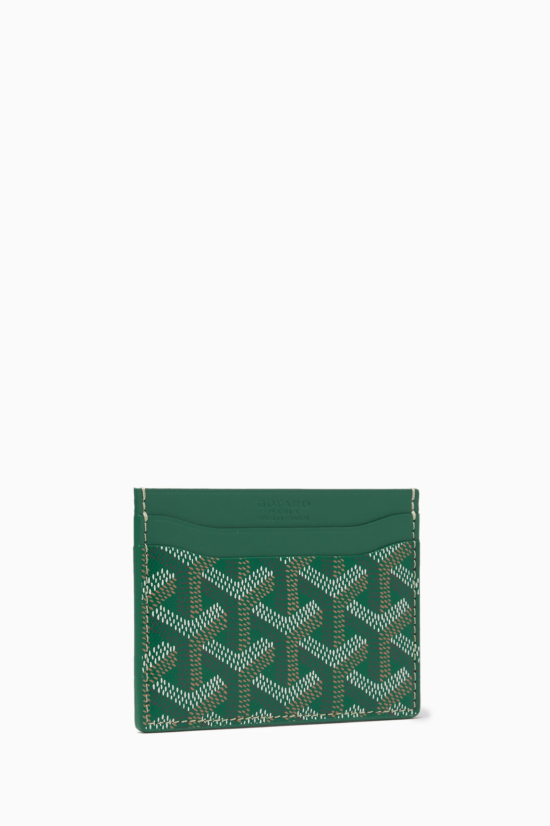 Buy Goyard Pre Loved Green Unused Porte Cartes Saint Sulpice in Goyardine Fabric For UNISEX Online Ounass UAE