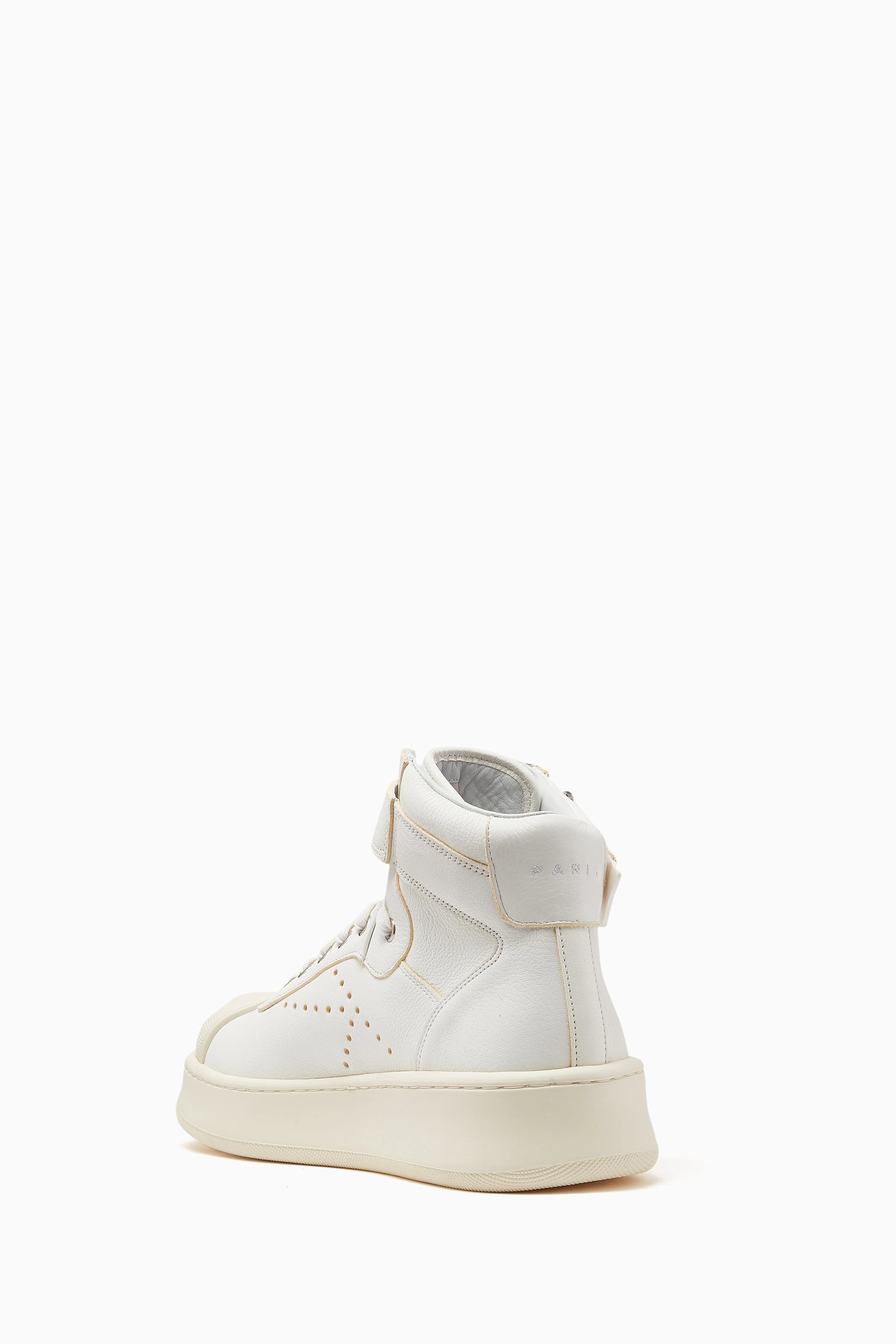 Buy KENZO White Kenzo Hoops Hi-top Sneakers in Leather For Men 