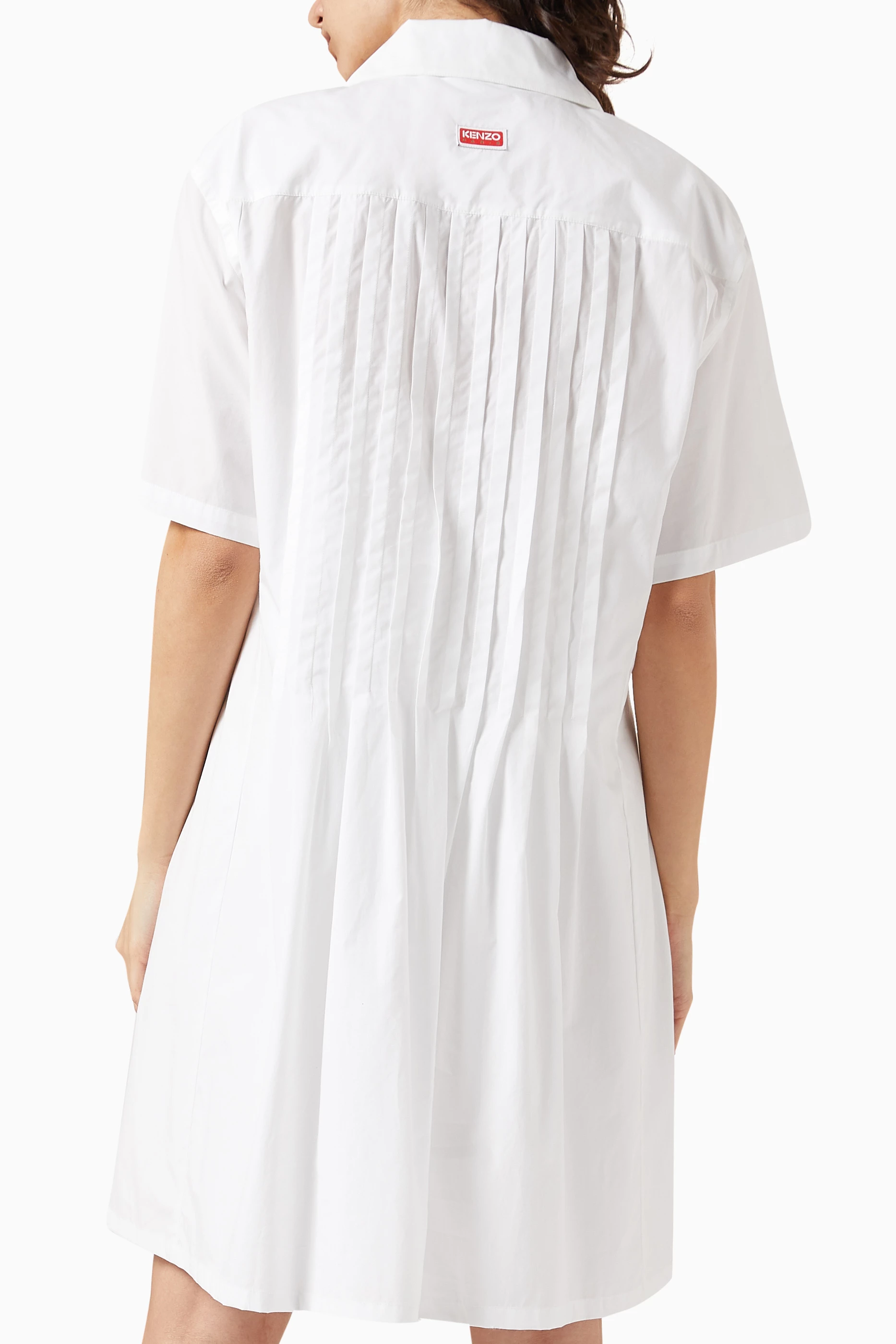 Buy KENZO White Shirt Dress in Poplin For Women Online Ounass UAE