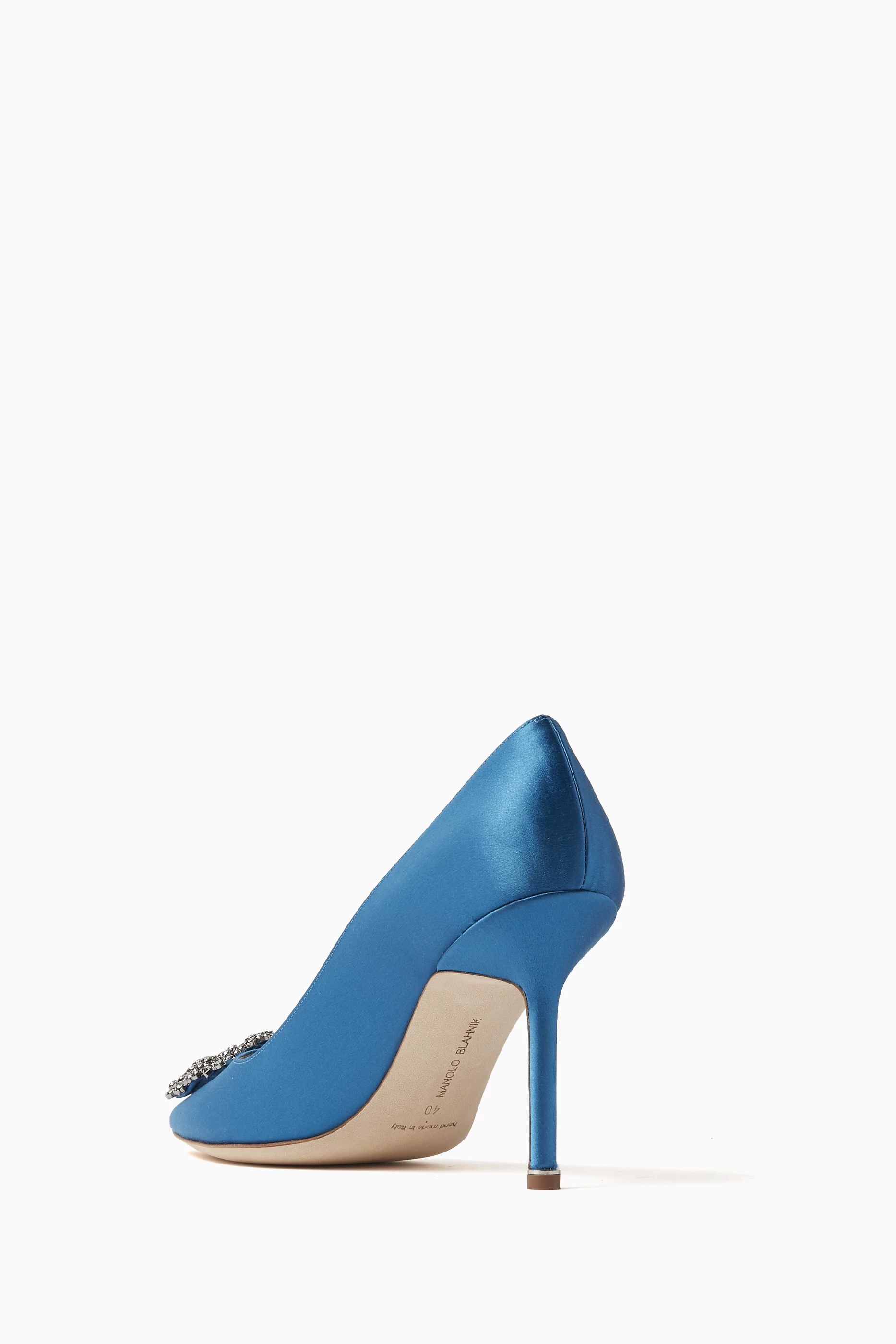 Blue manolo blahnik shoes sales