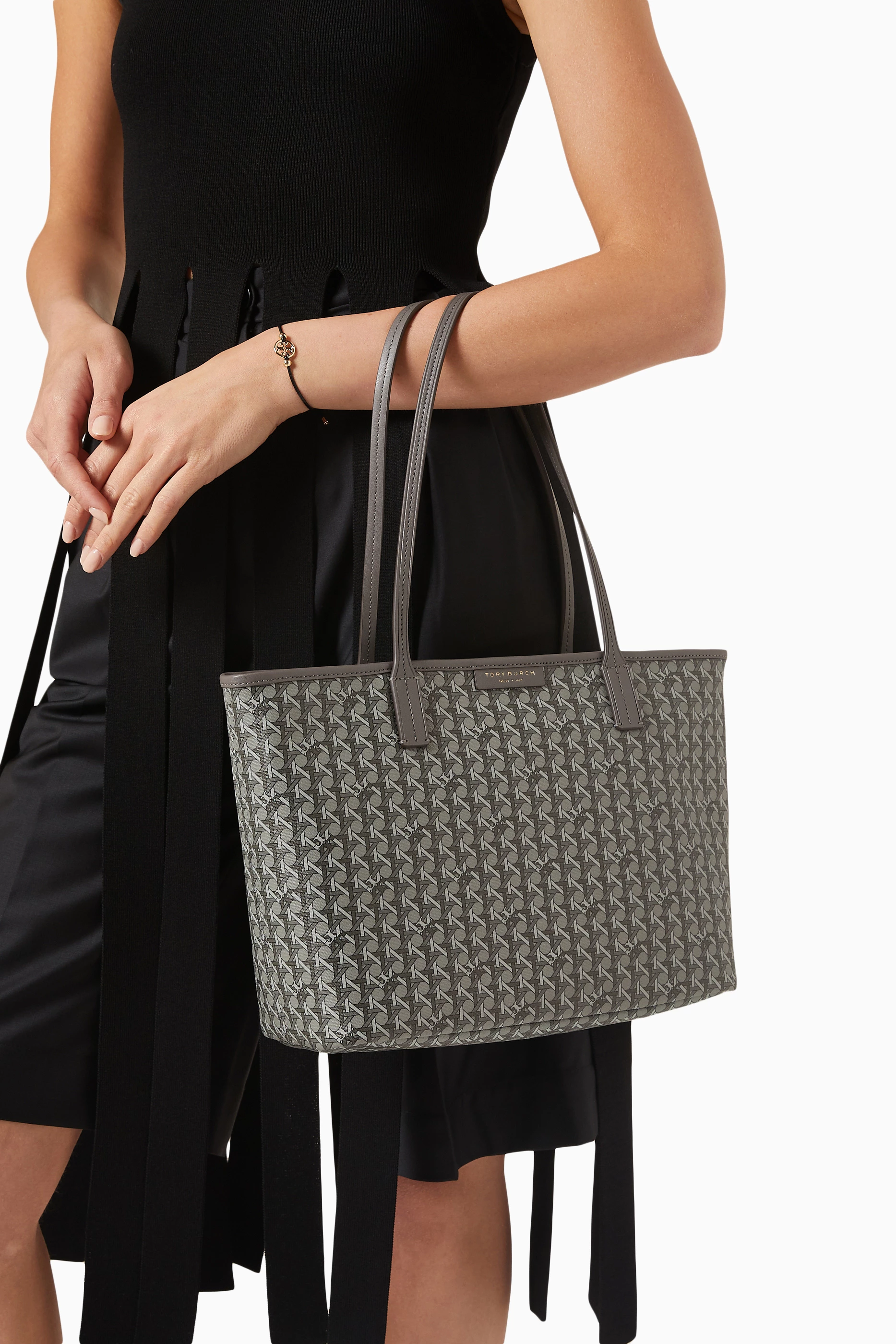 Buy Tory Burch Grey Small Ever ready Zip Tote Bag in Coated canvas For Women Online Ounass UAE