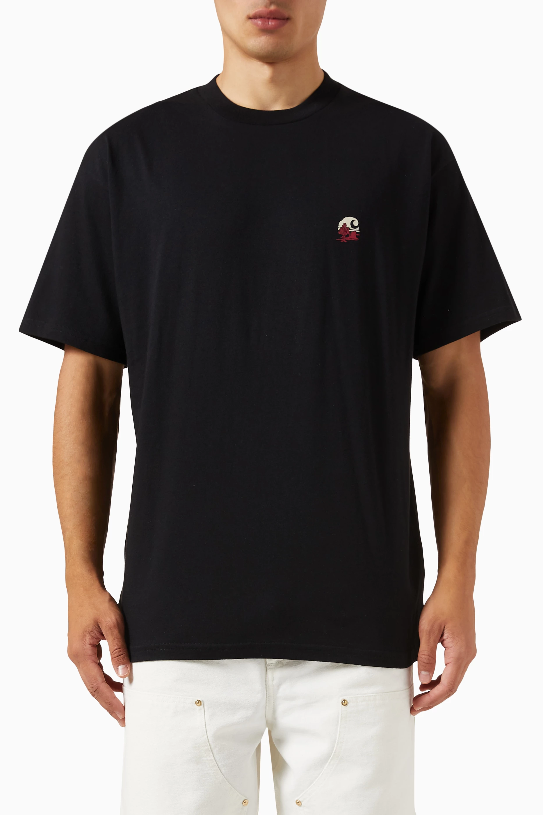 Buy Carhartt WIP Black Big Buck T-shirt in Cotton Jersey For Men
