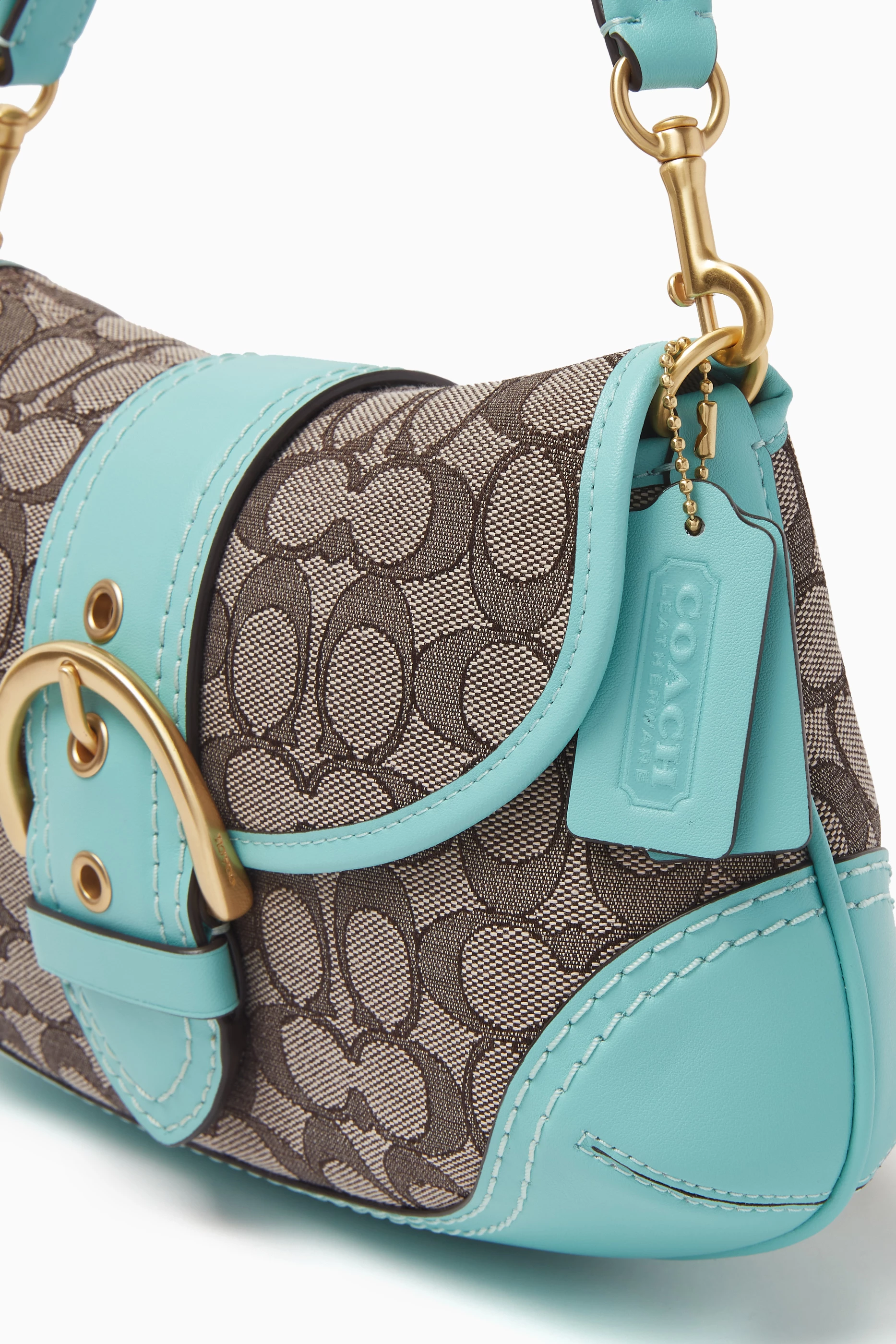 Coach Soho Signature Shoulder Bag Blue