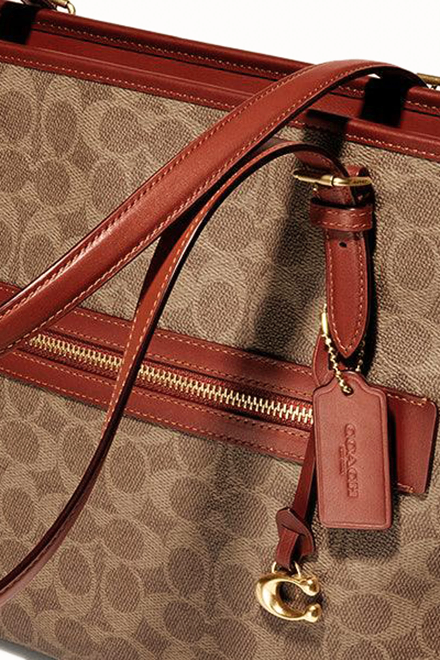 Coach taylor signature jacquard tote online