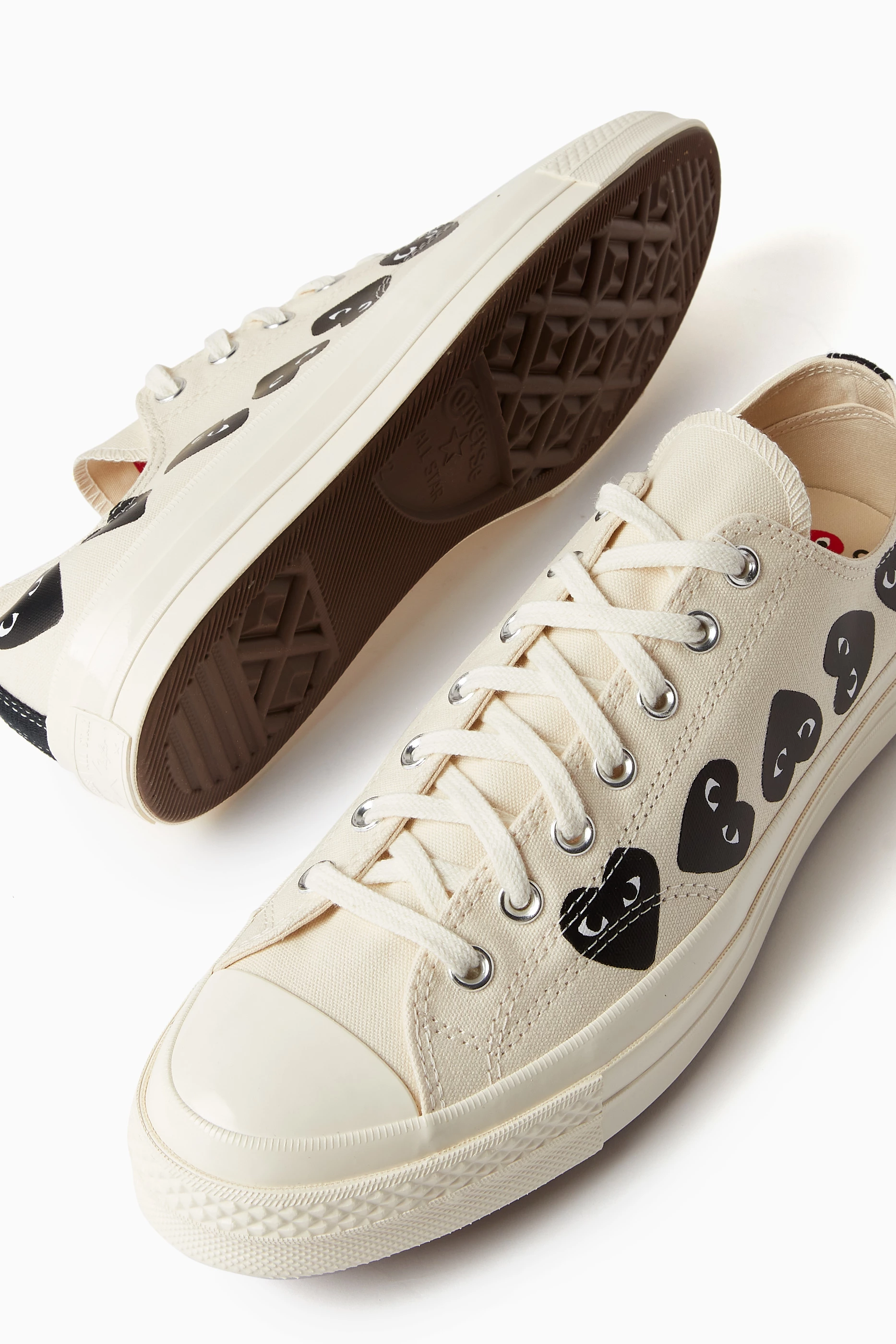 Buy Comme des Garcons PLAY White x Converse Chuck 70 Low Top Sneakers in Canvas For Men Online Ounass UAE