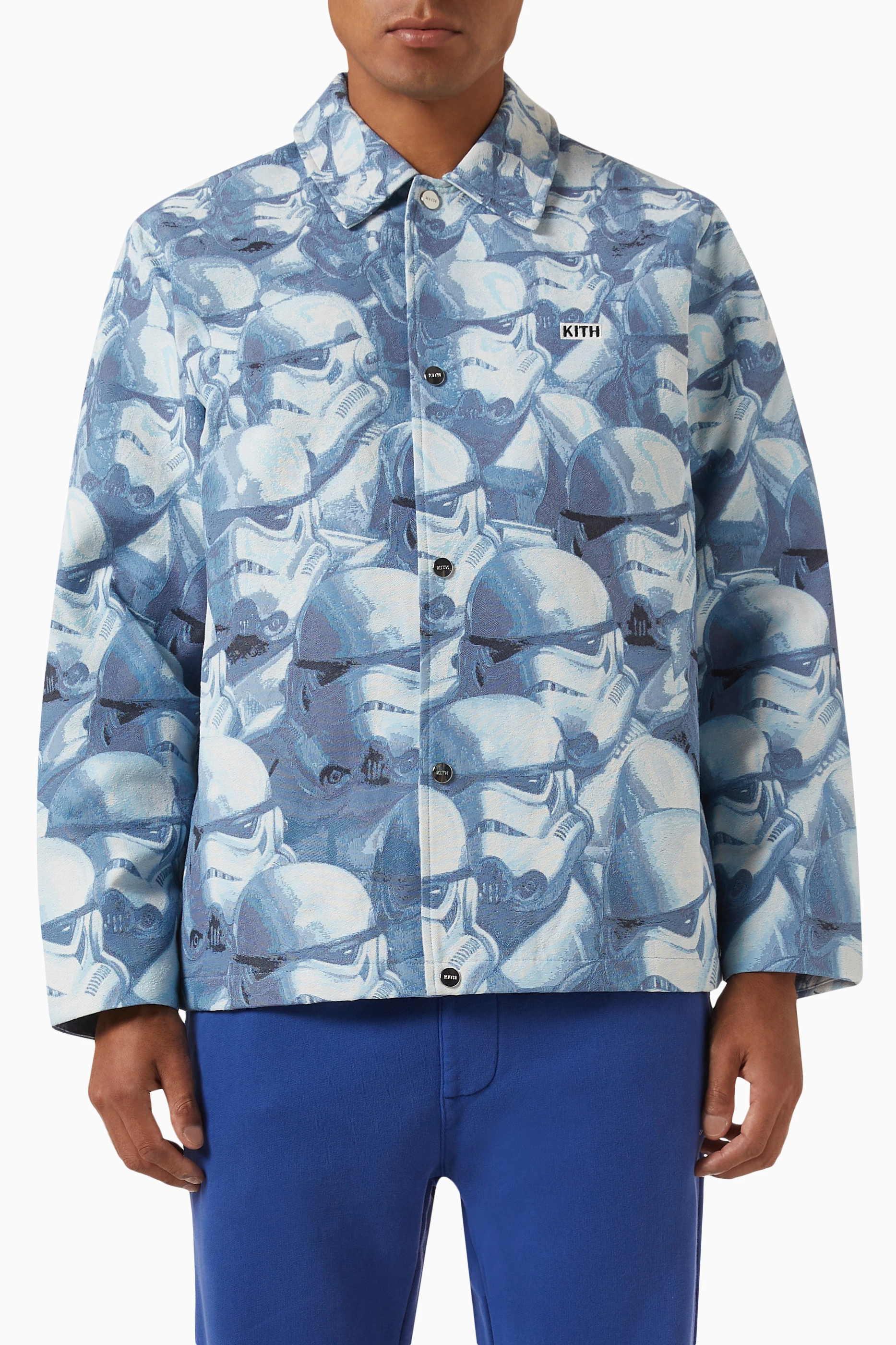 Buy Kith Grey x Star Wars Stormtrooper Coaches Jacket For Men